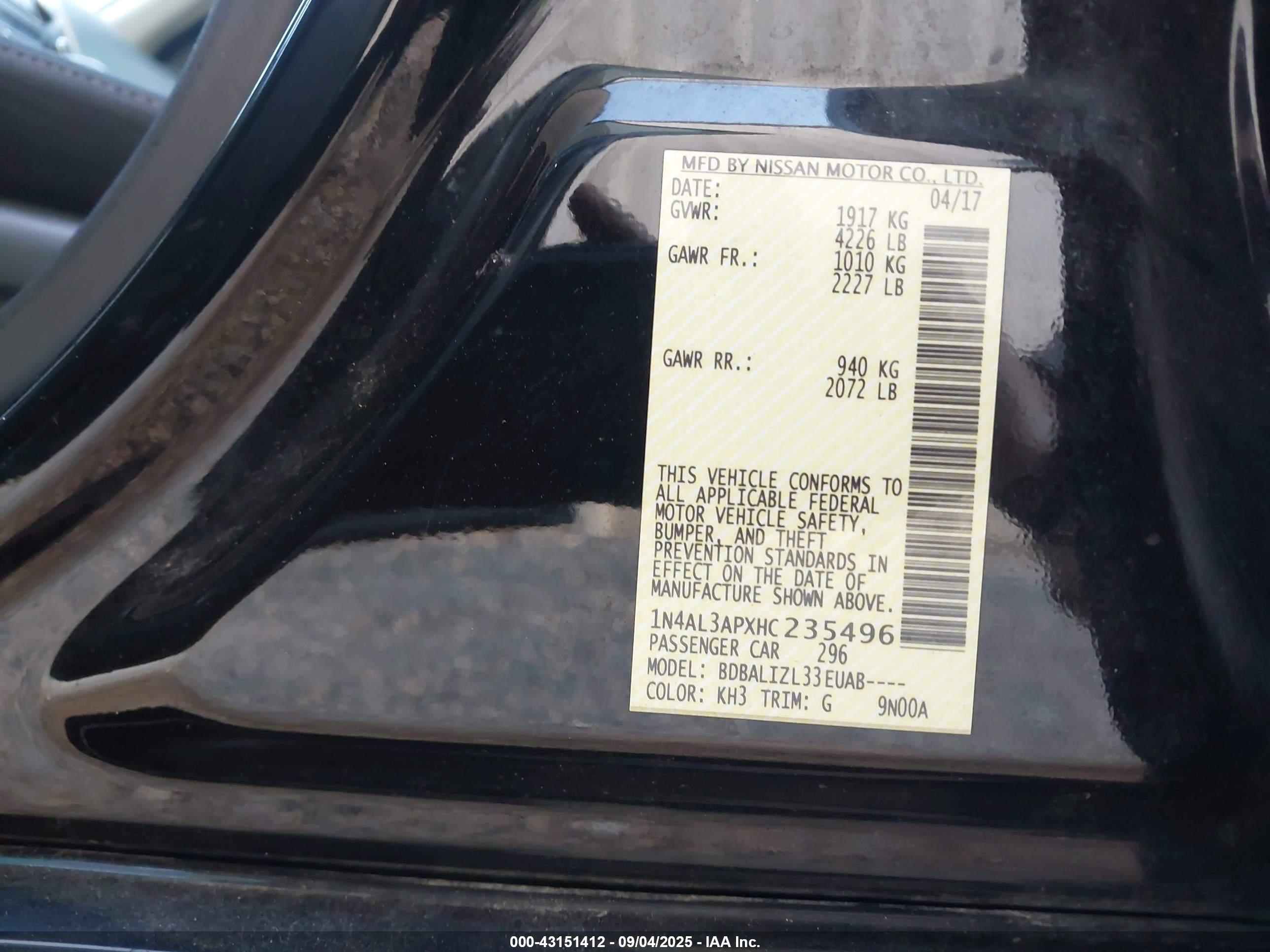 NISSAN ALTIMA image 9
