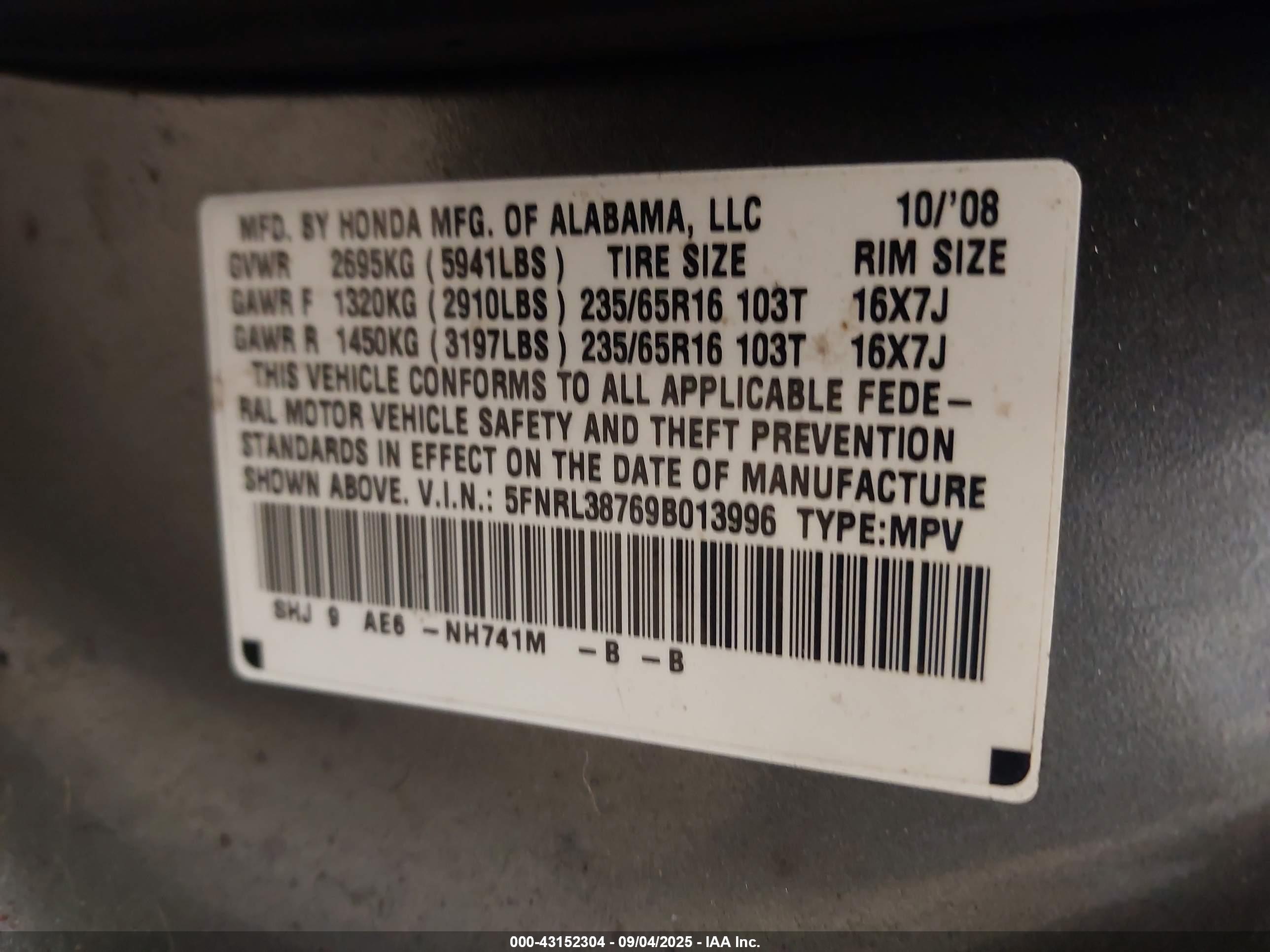 HONDA ODYSSEY image 9