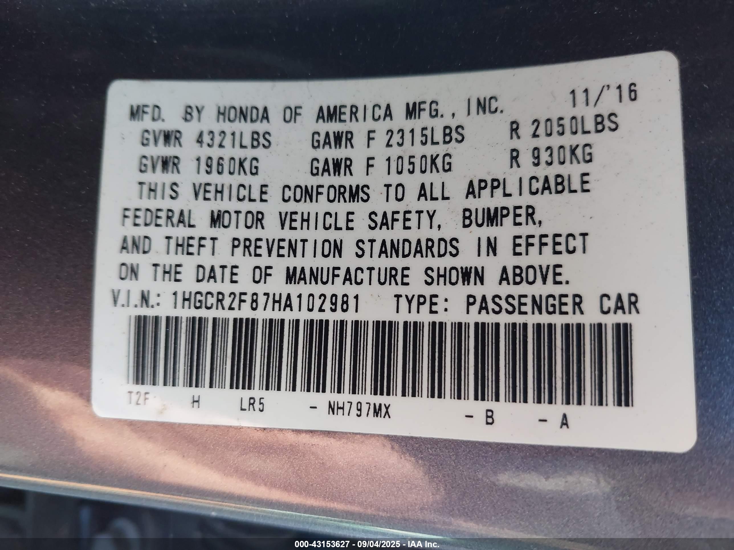 HONDA ACCORD image 9