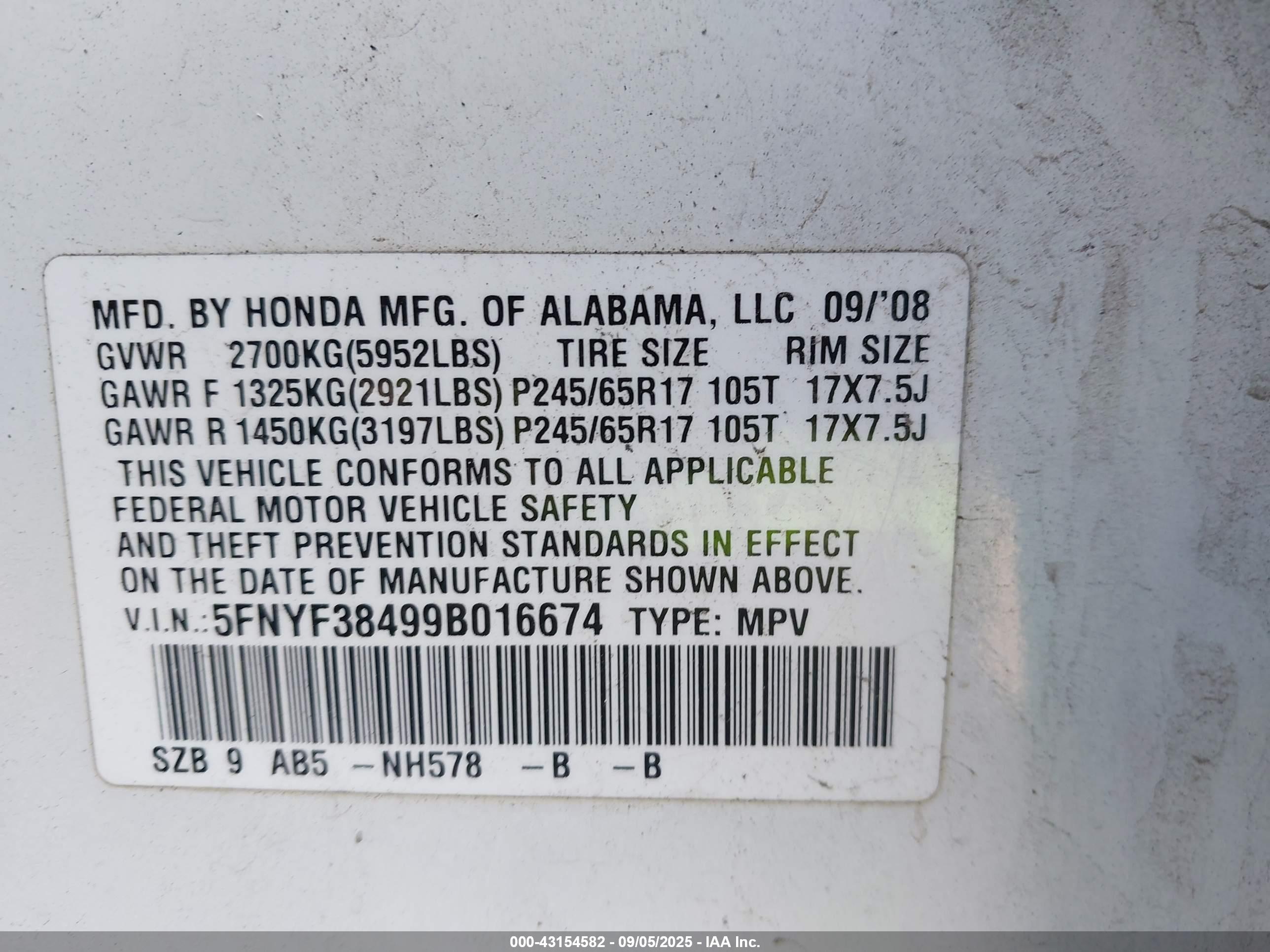 HONDA PILOT image 9
