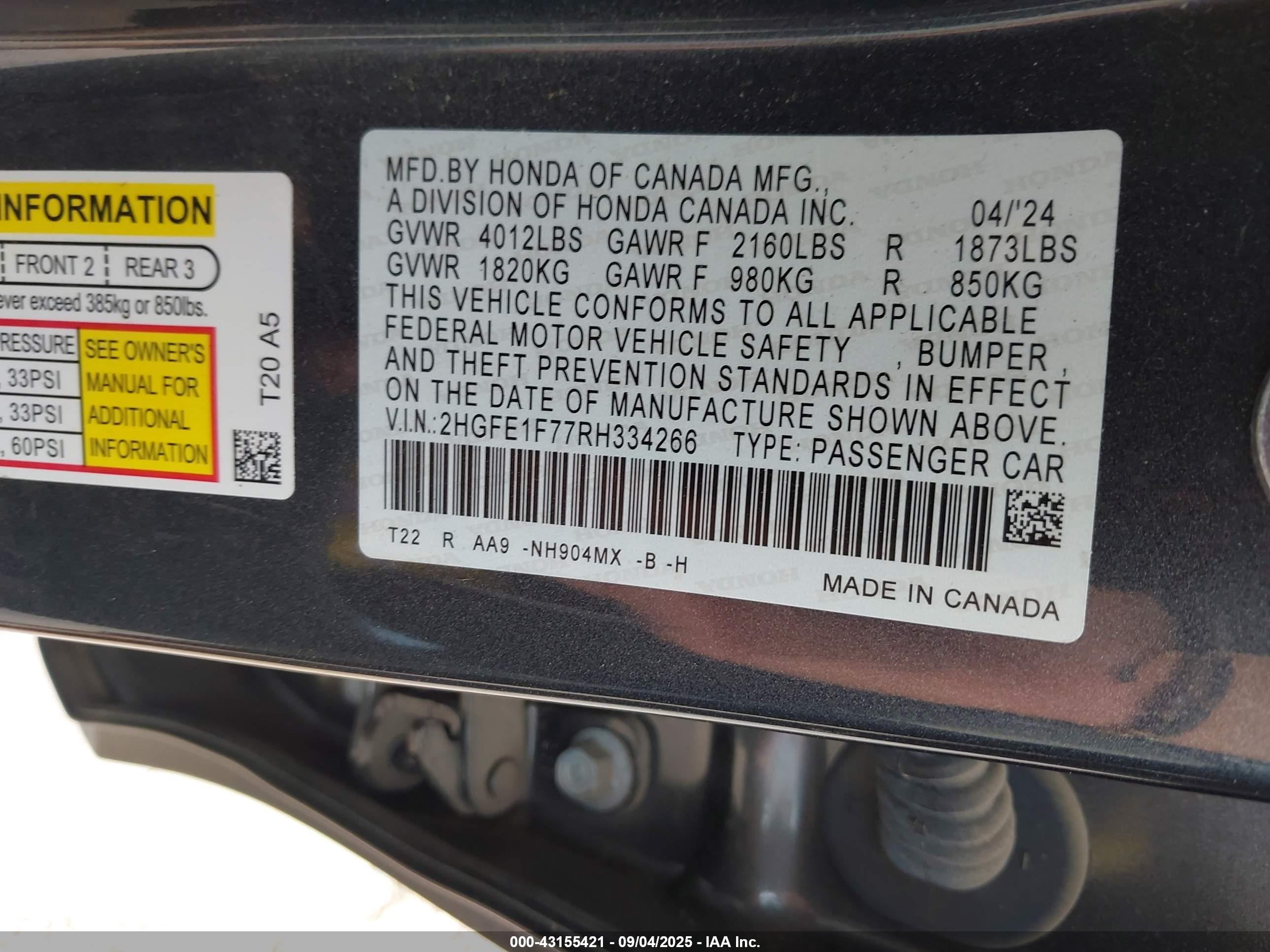 HONDA CIVIC image 9
