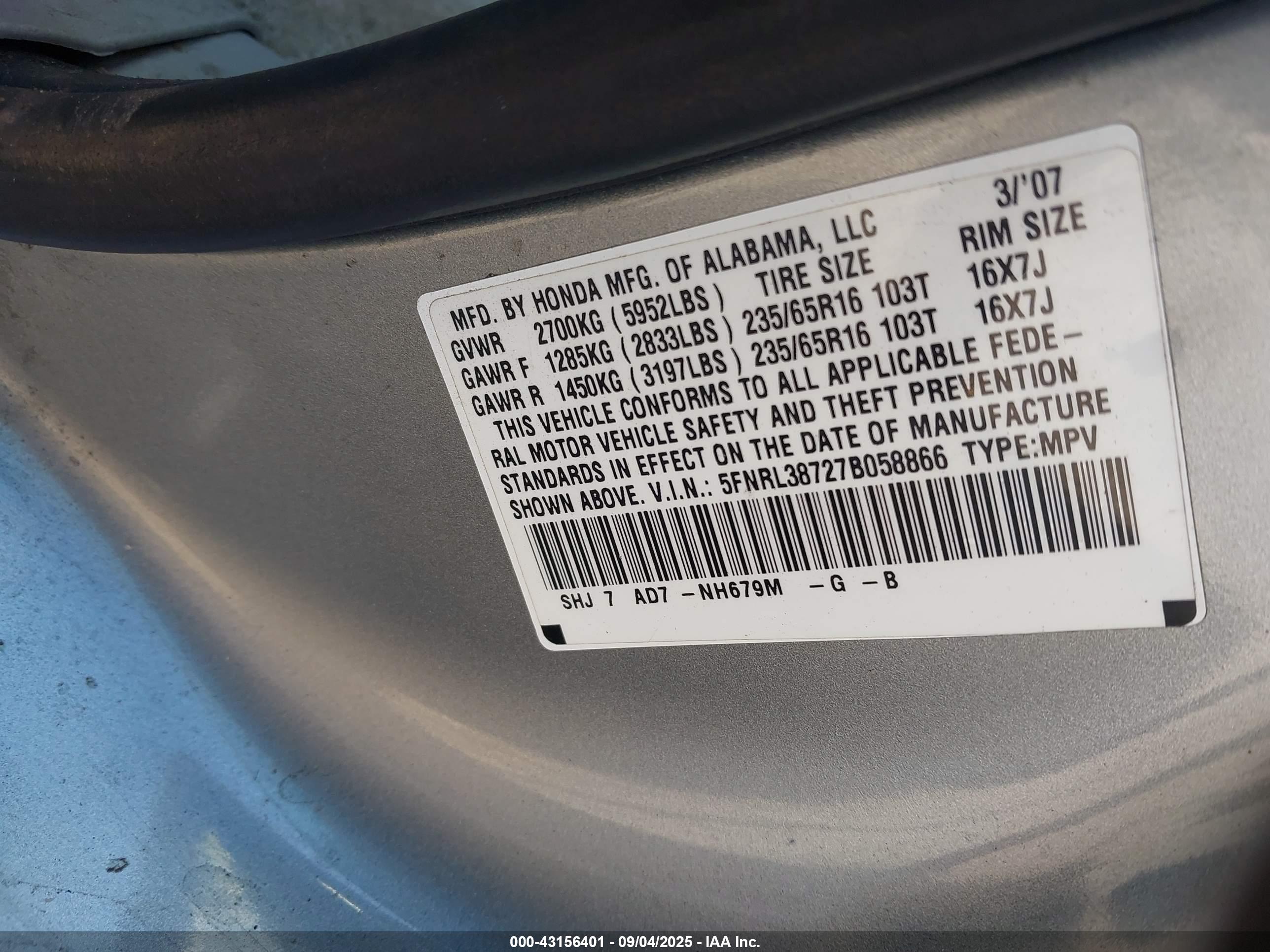 HONDA ODYSSEY image 9