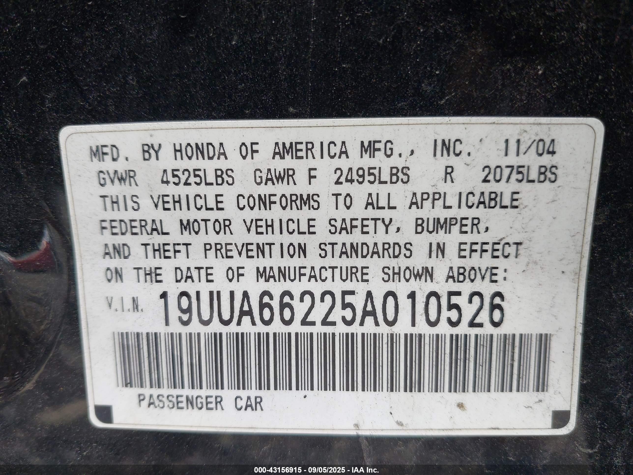 ACURA TL image 9