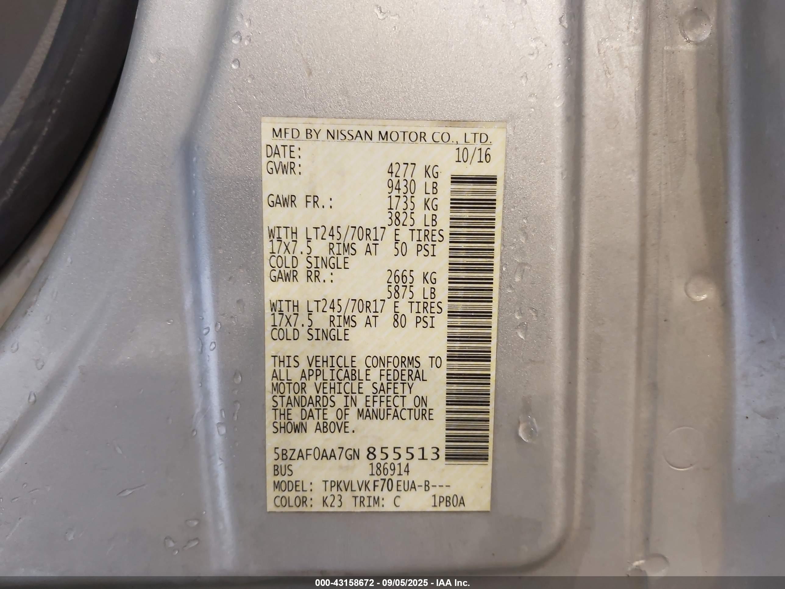 NISSAN NV image 9