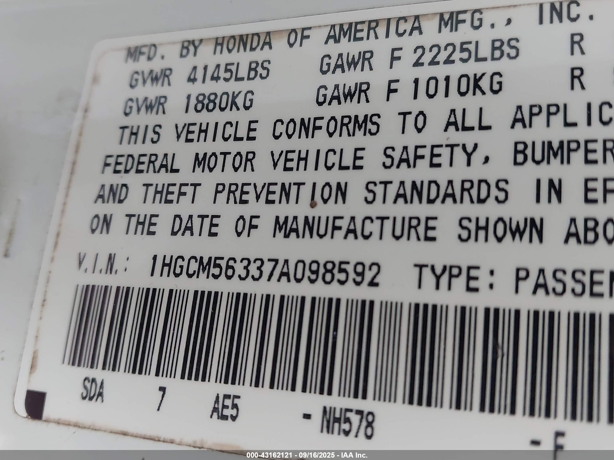 HONDA ACCORD image 9