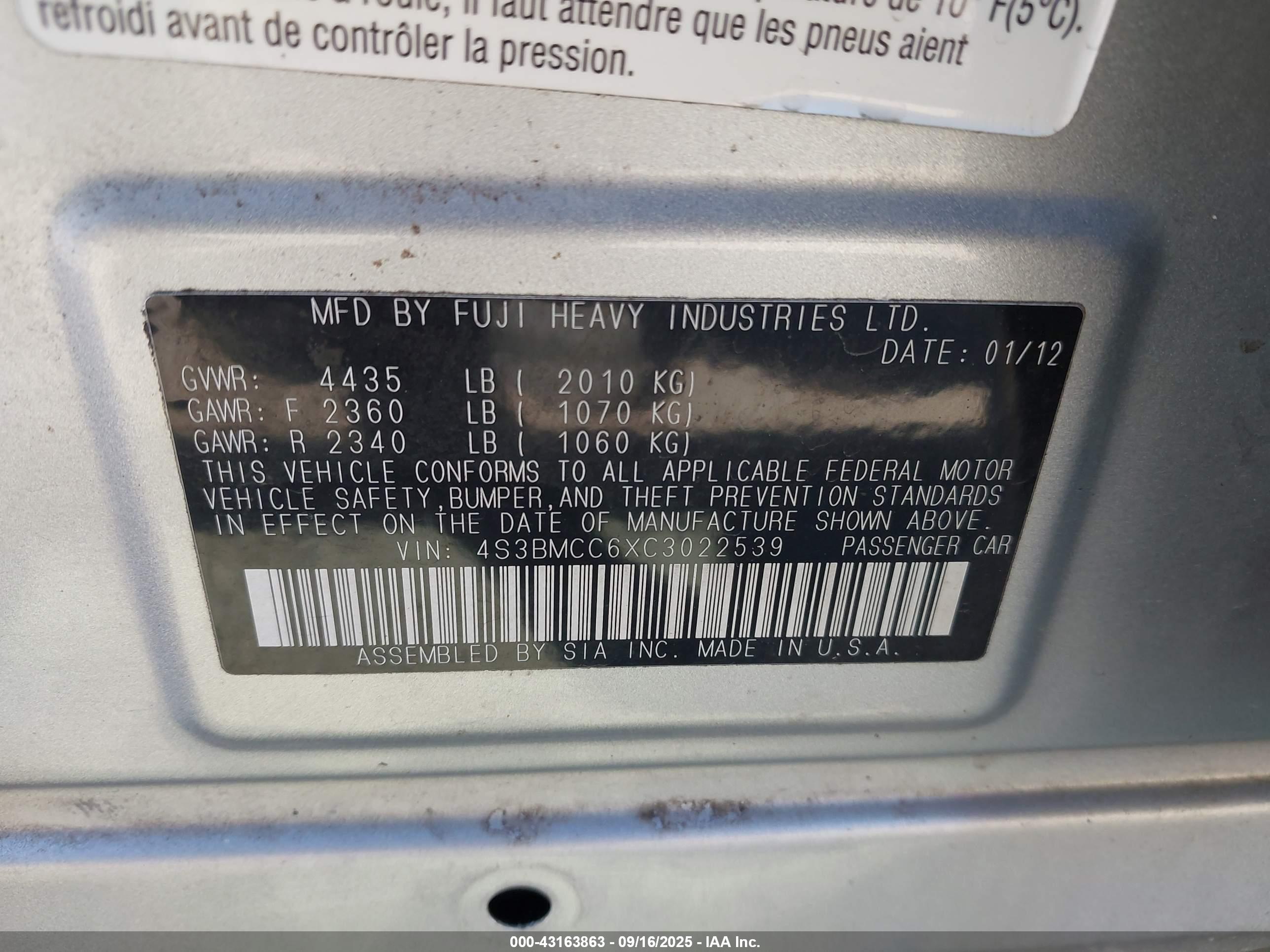 SUBARU LEGACY image 9
