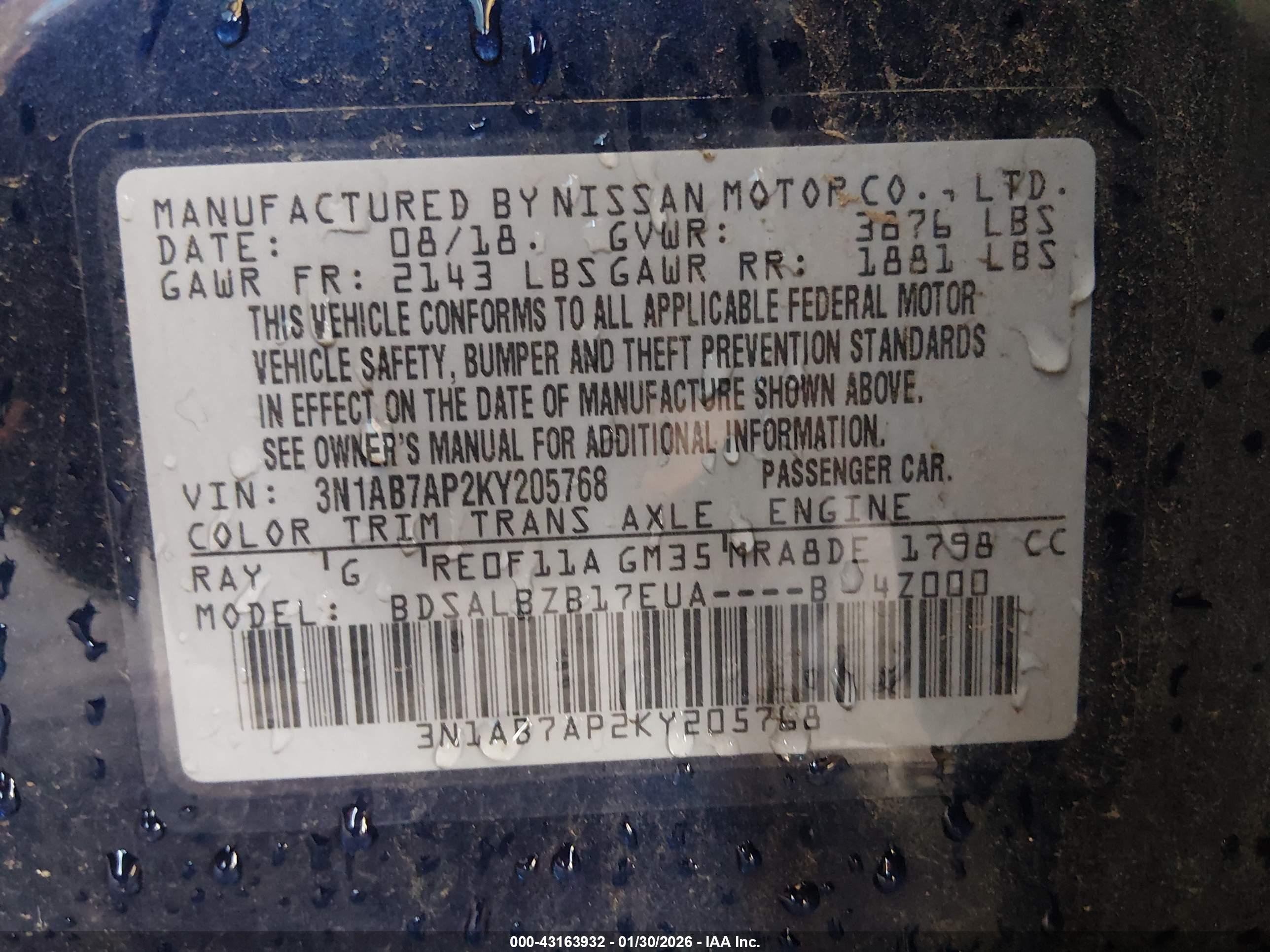 NISSAN SENTRA image 9