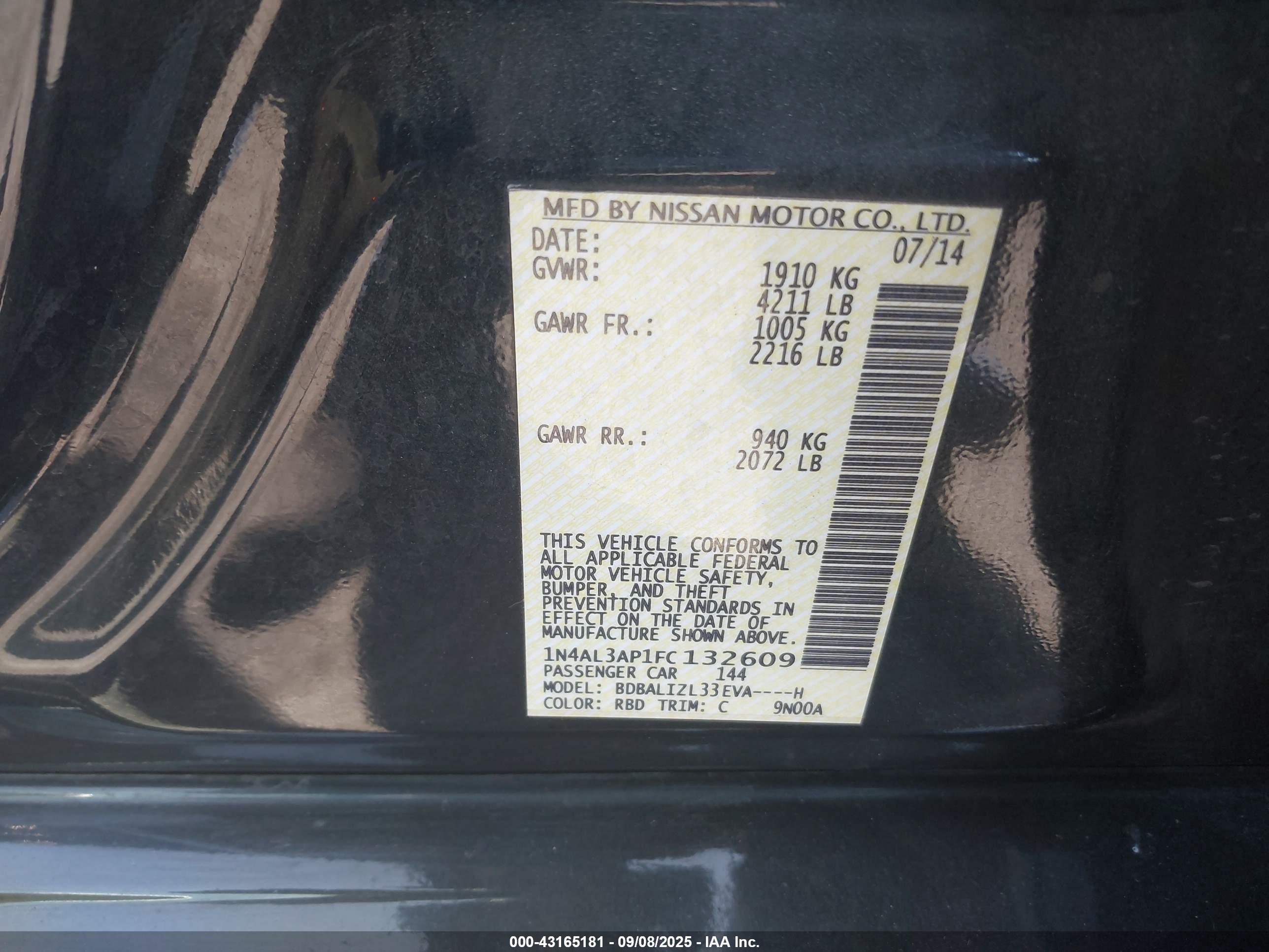 NISSAN ALTIMA image 9