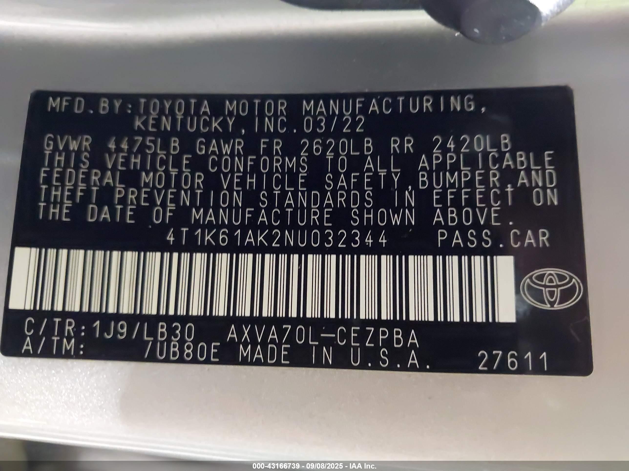 TOYOTA CAMRY image 9
