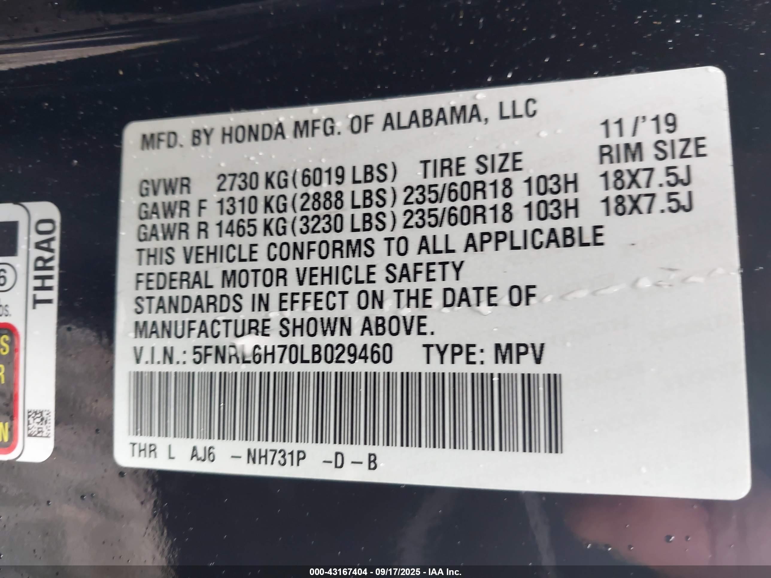 HONDA ODYSSEY image 9