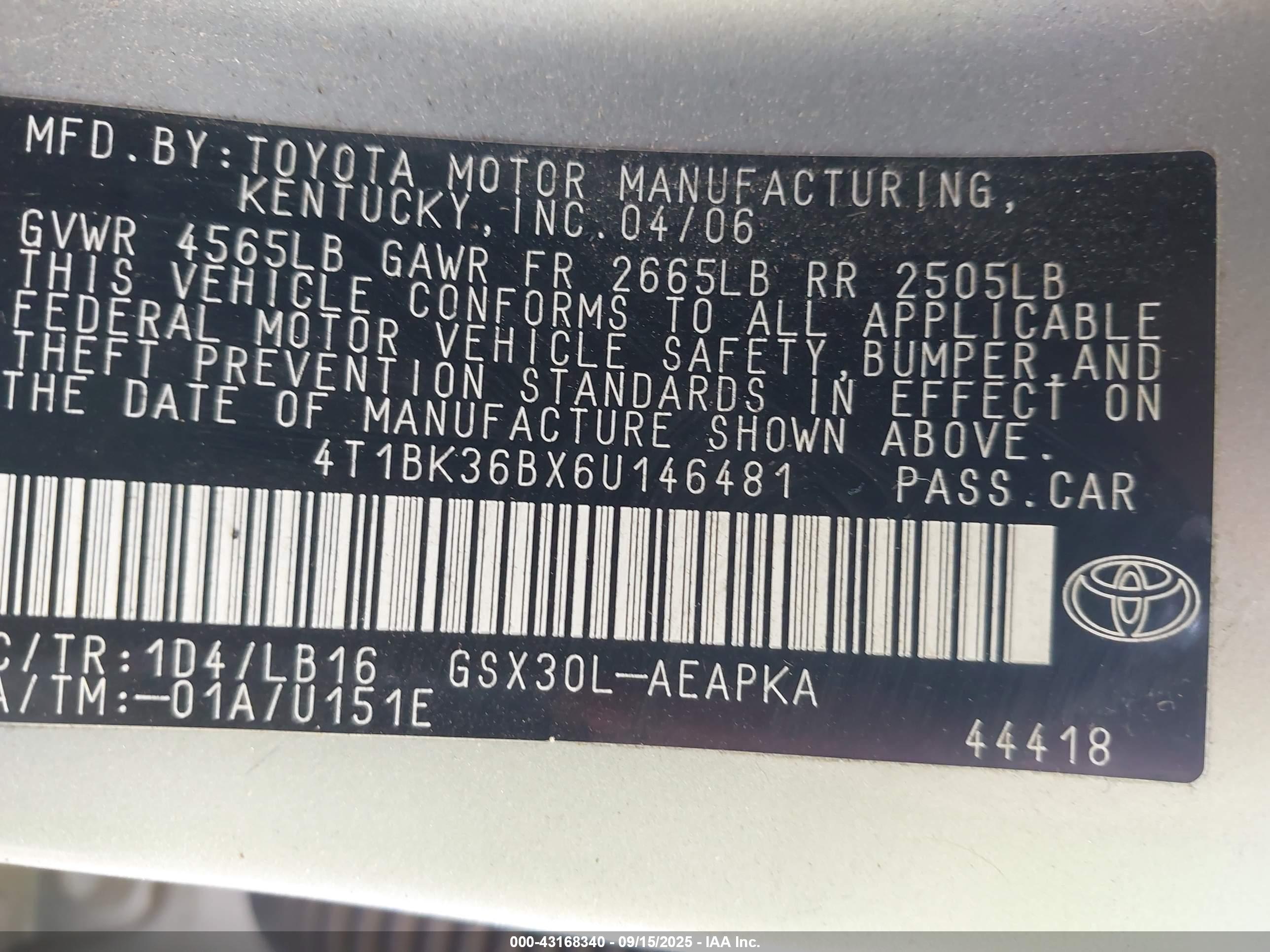 TOYOTA AVALON image 9