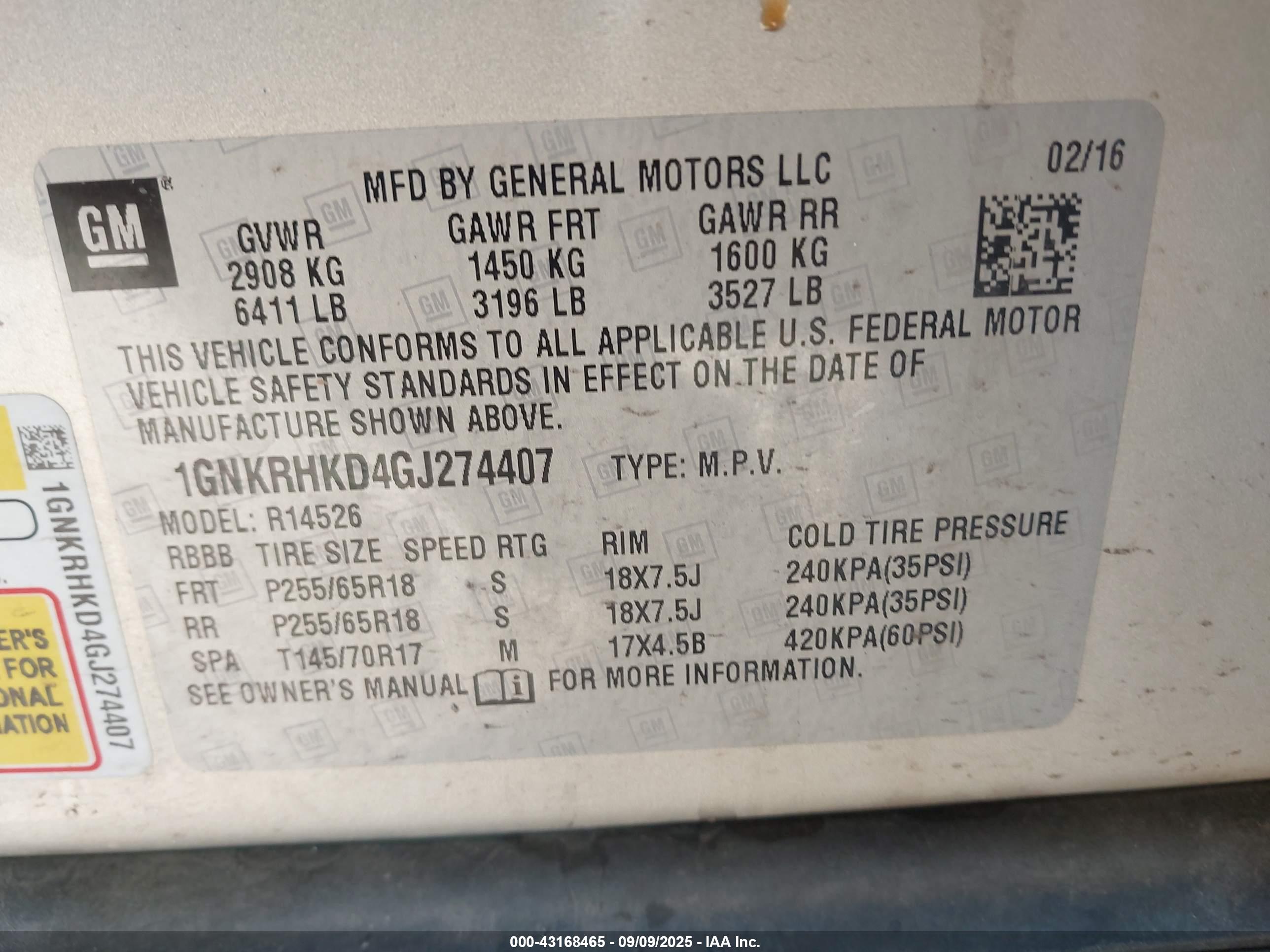 CHEVROLET TRAVERSE image 9