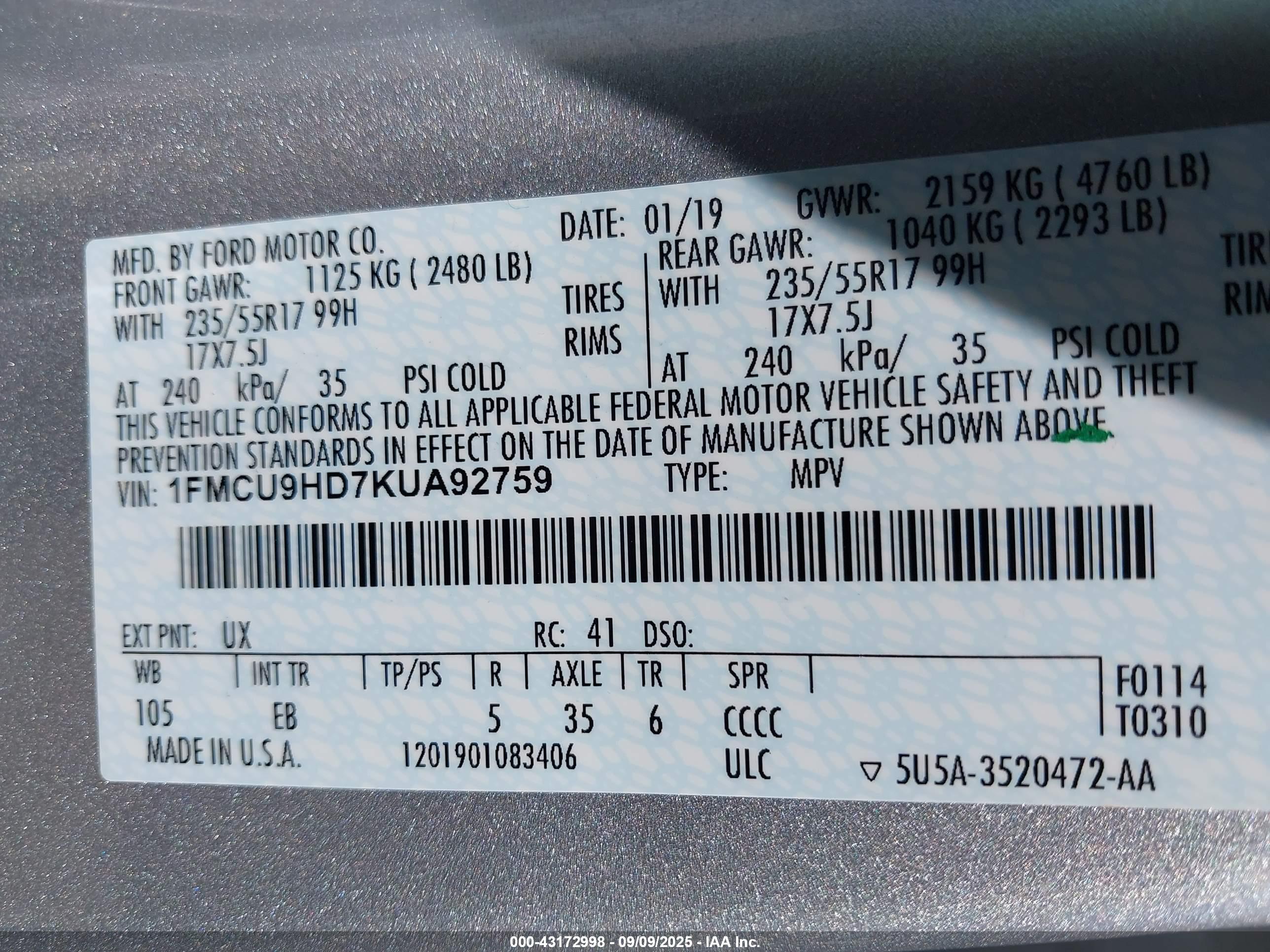 FORD ESCAPE image 9