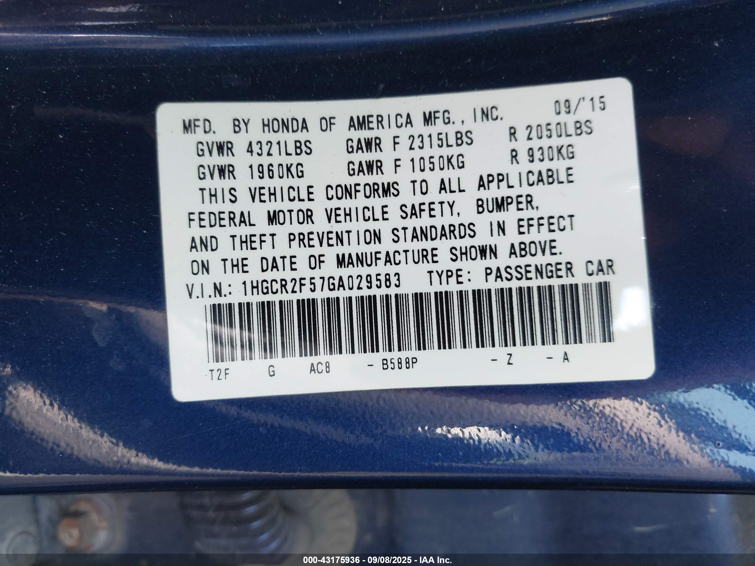 HONDA ACCORD image 9