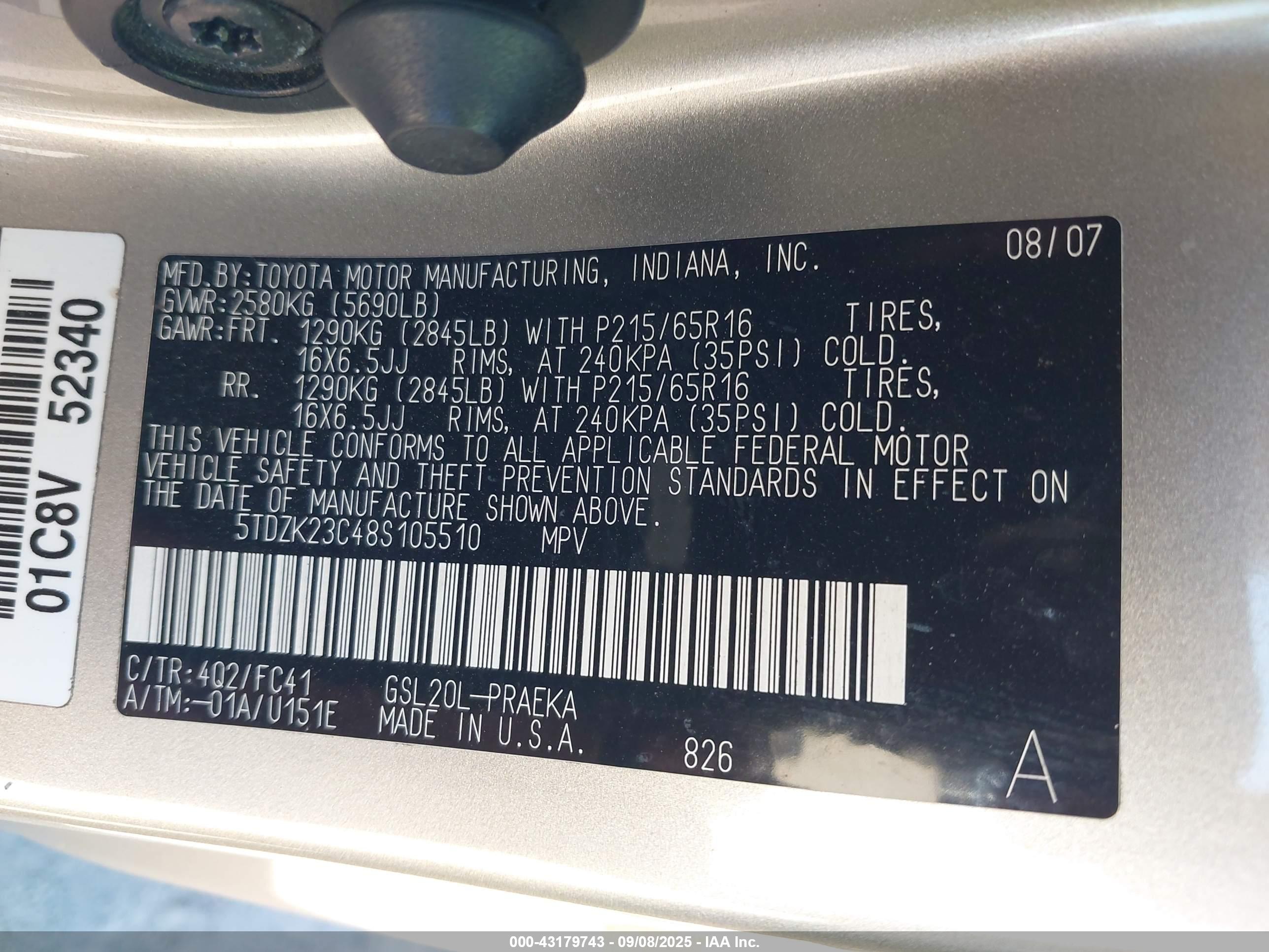 TOYOTA SIENNA image 9