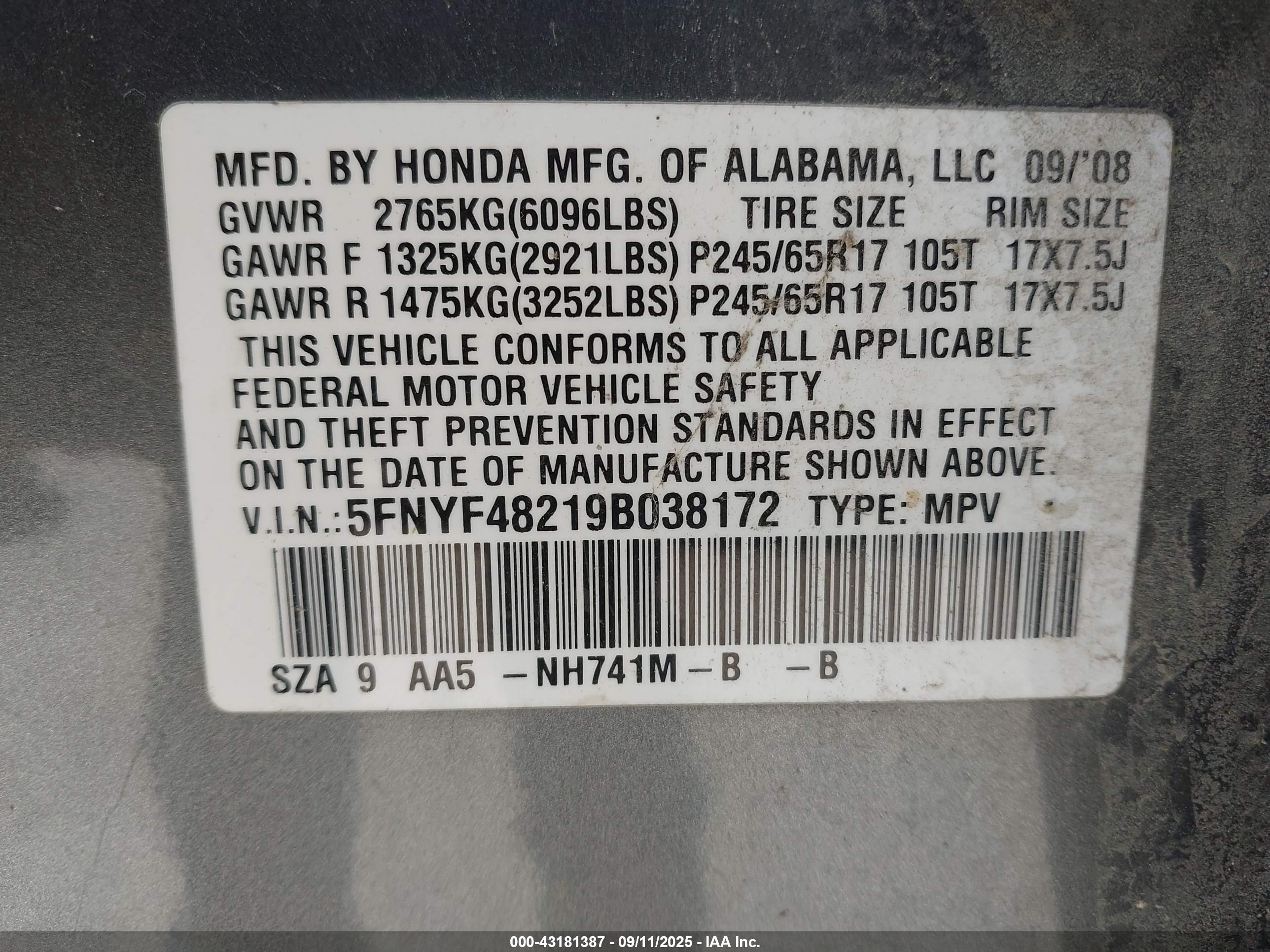 HONDA PILOT image 9