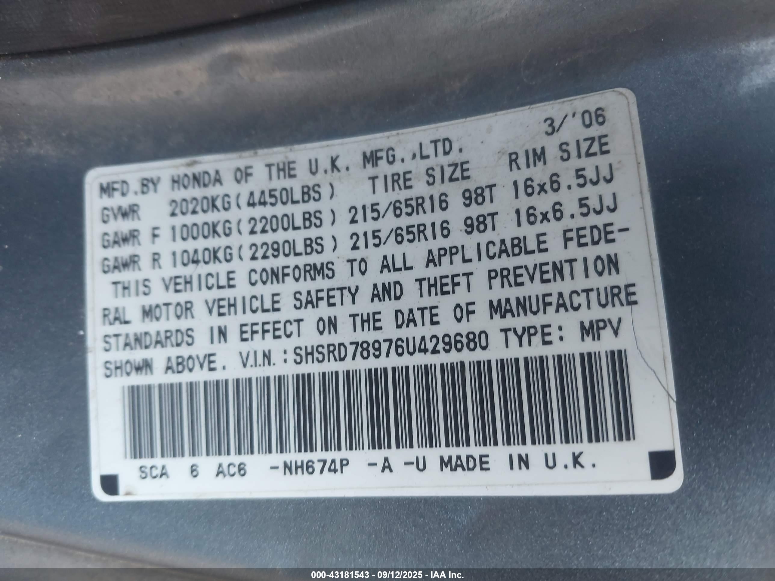 HONDA CR-V image 9