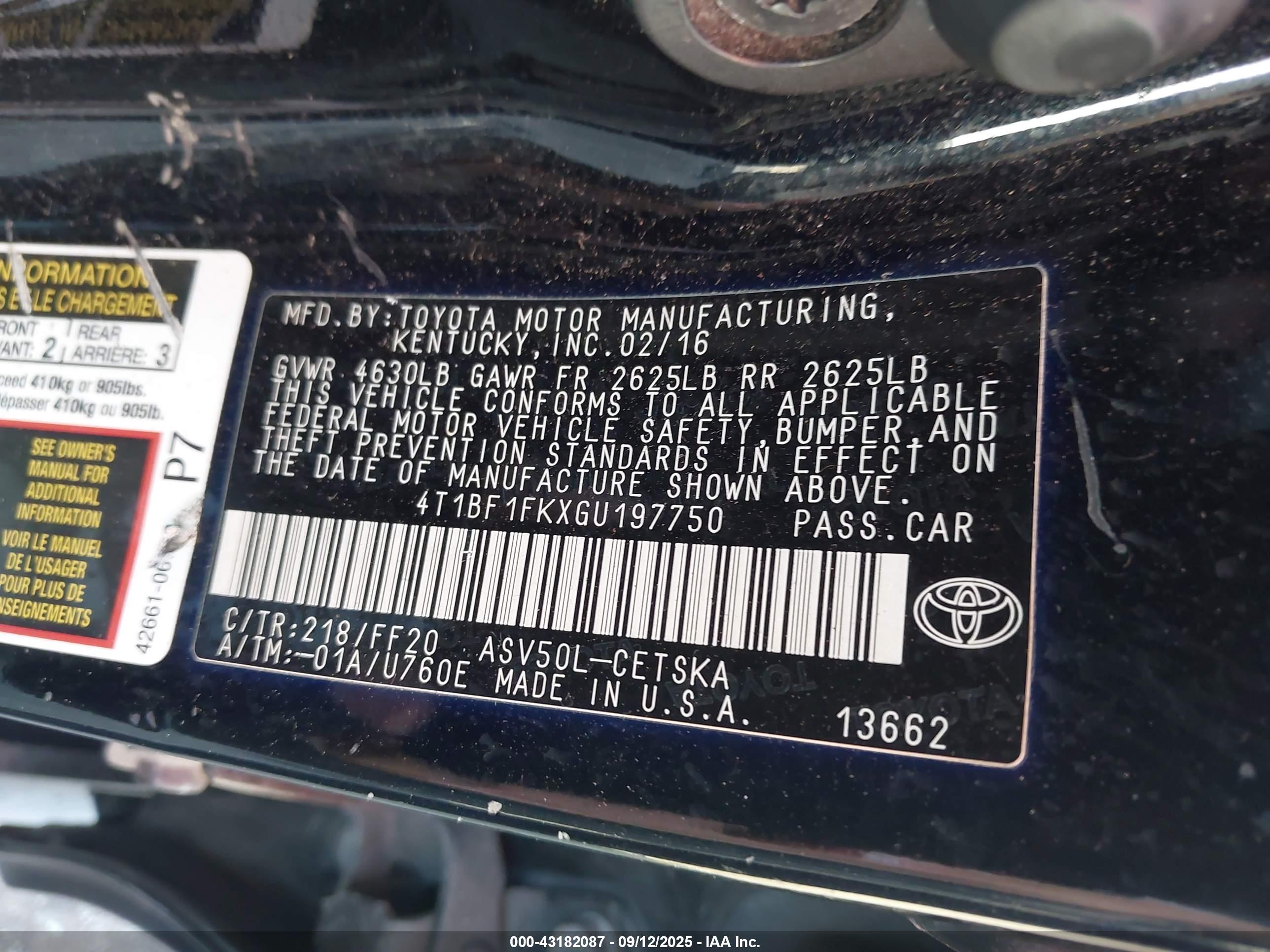TOYOTA CAMRY image 9