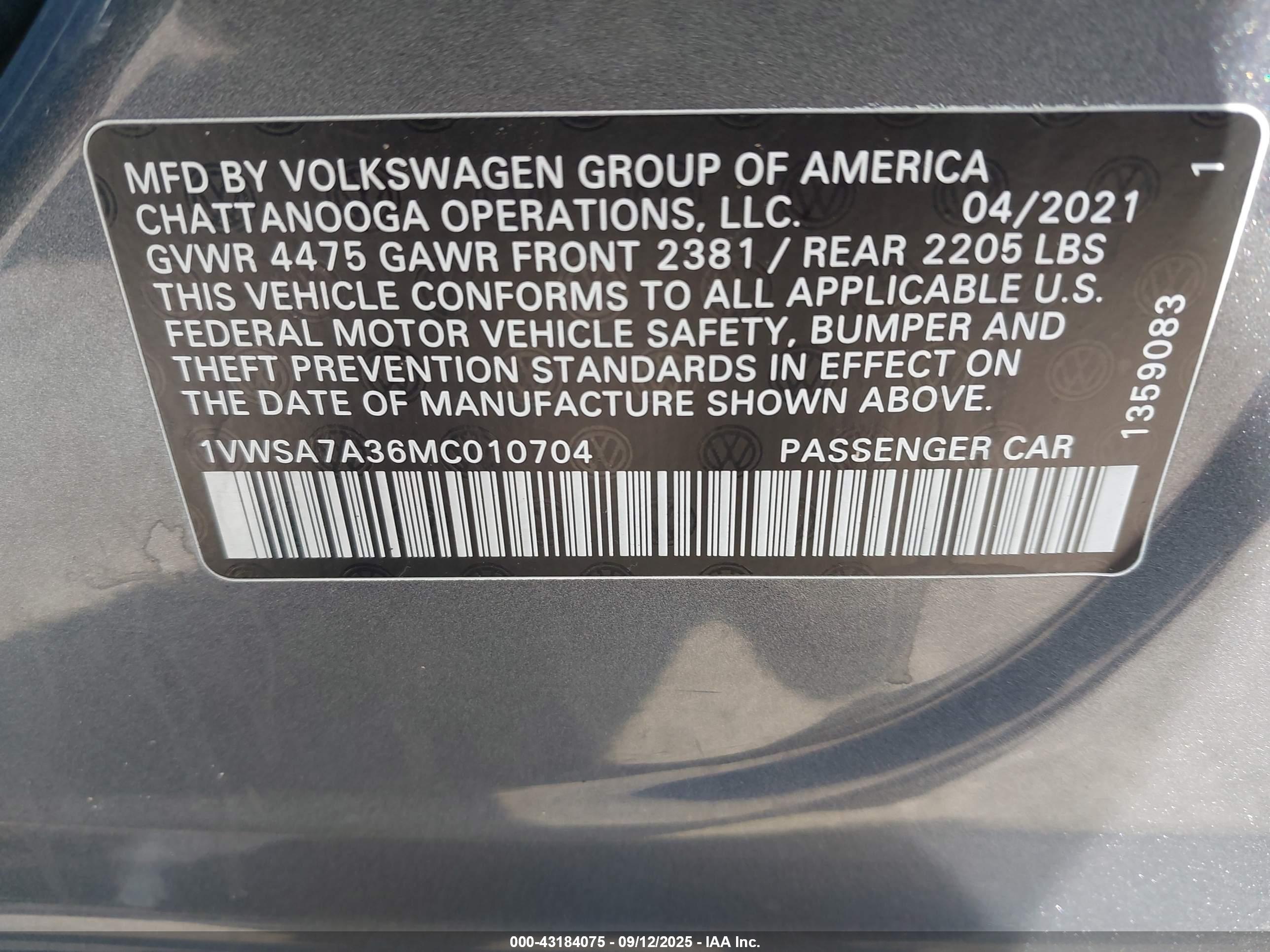 VOLKSWAGEN PASSAT image 9