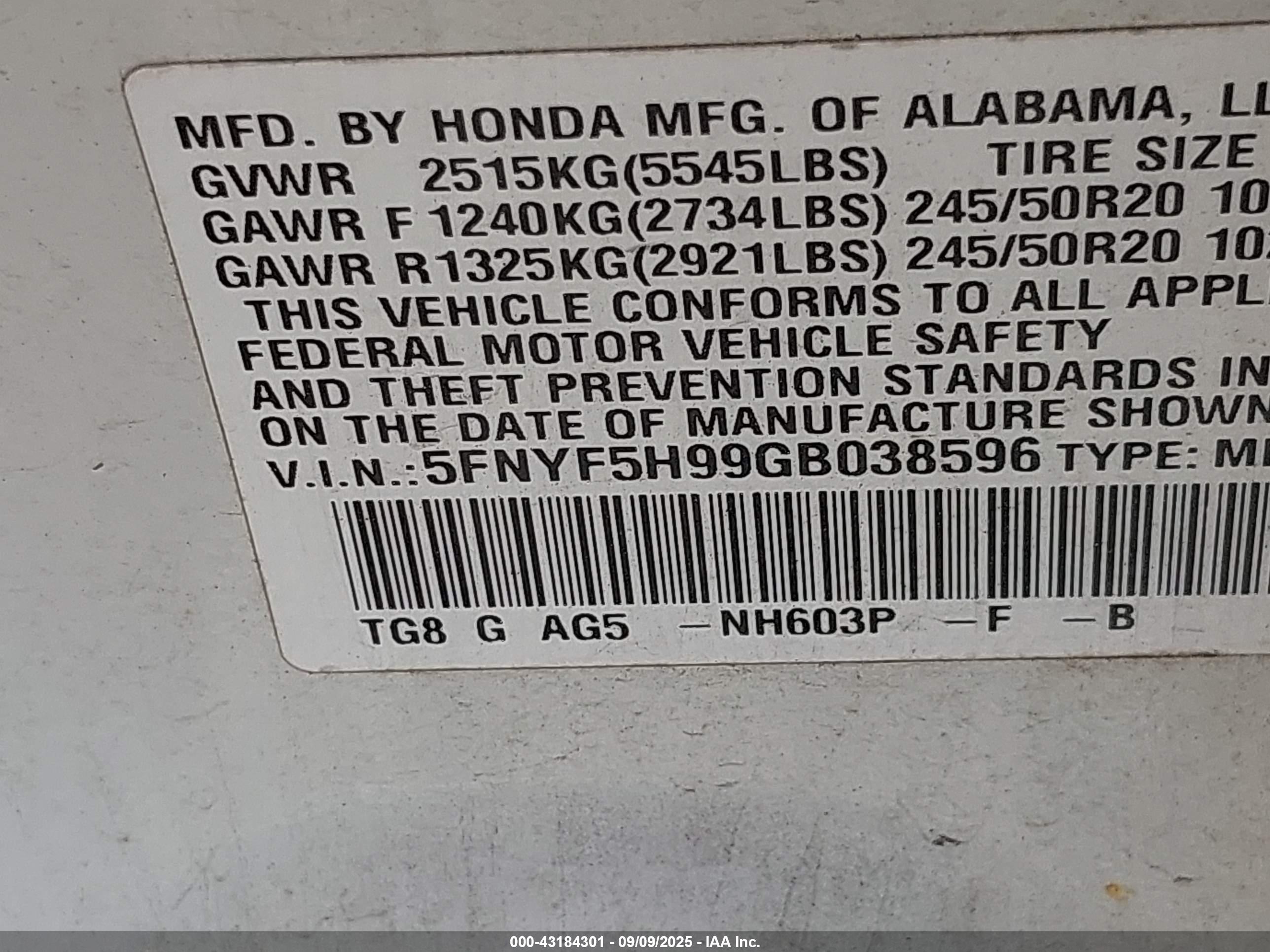 HONDA PILOT image 9