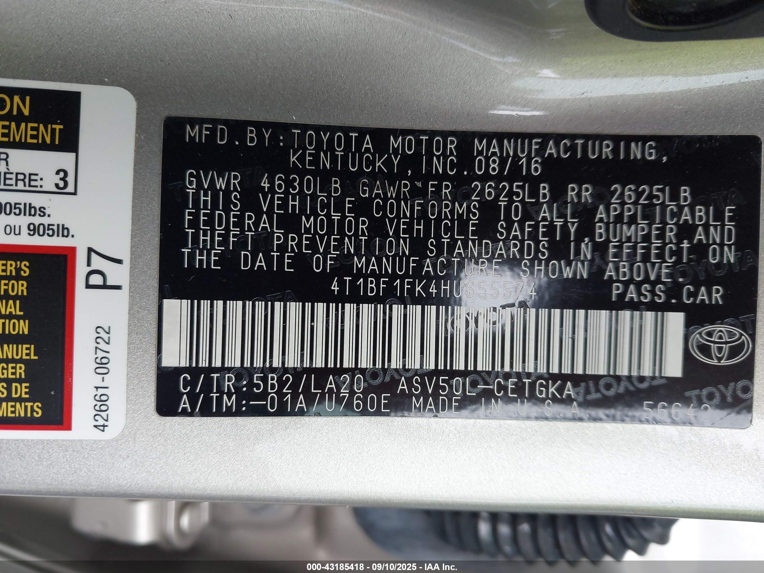 TOYOTA CAMRY image 9