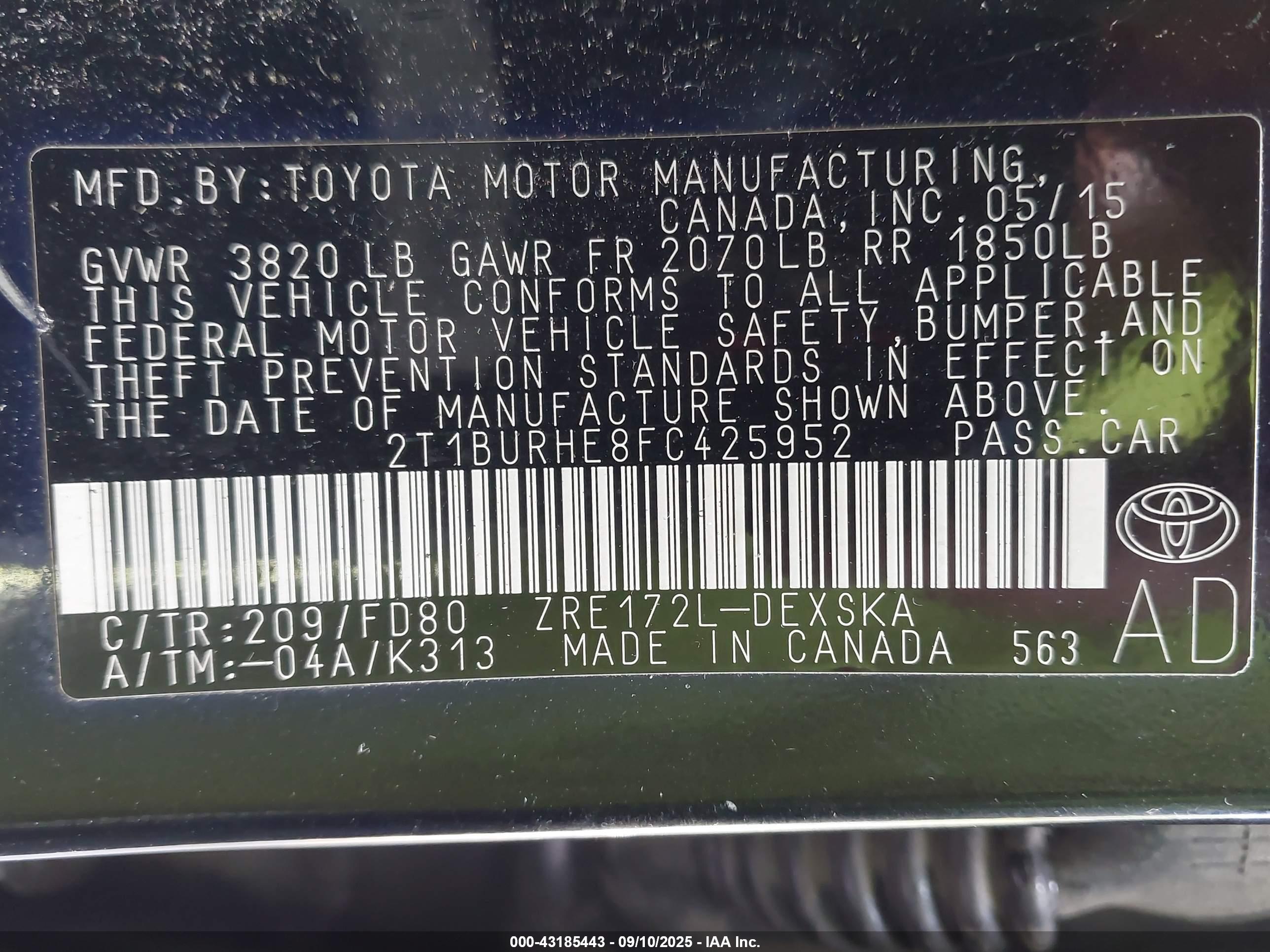 TOYOTA COROLLA image 9