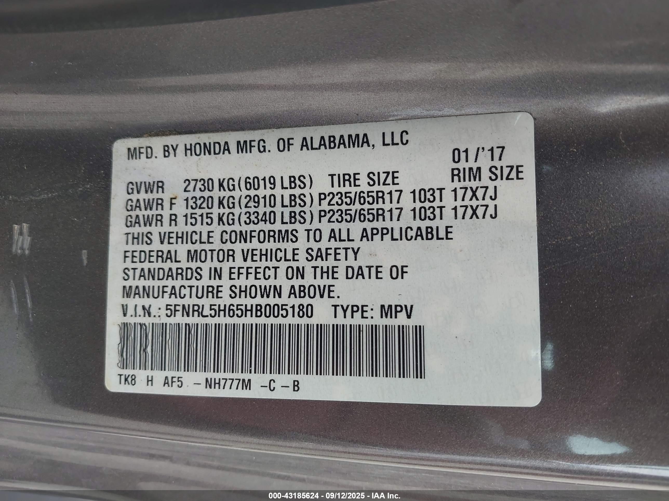HONDA ODYSSEY image 9