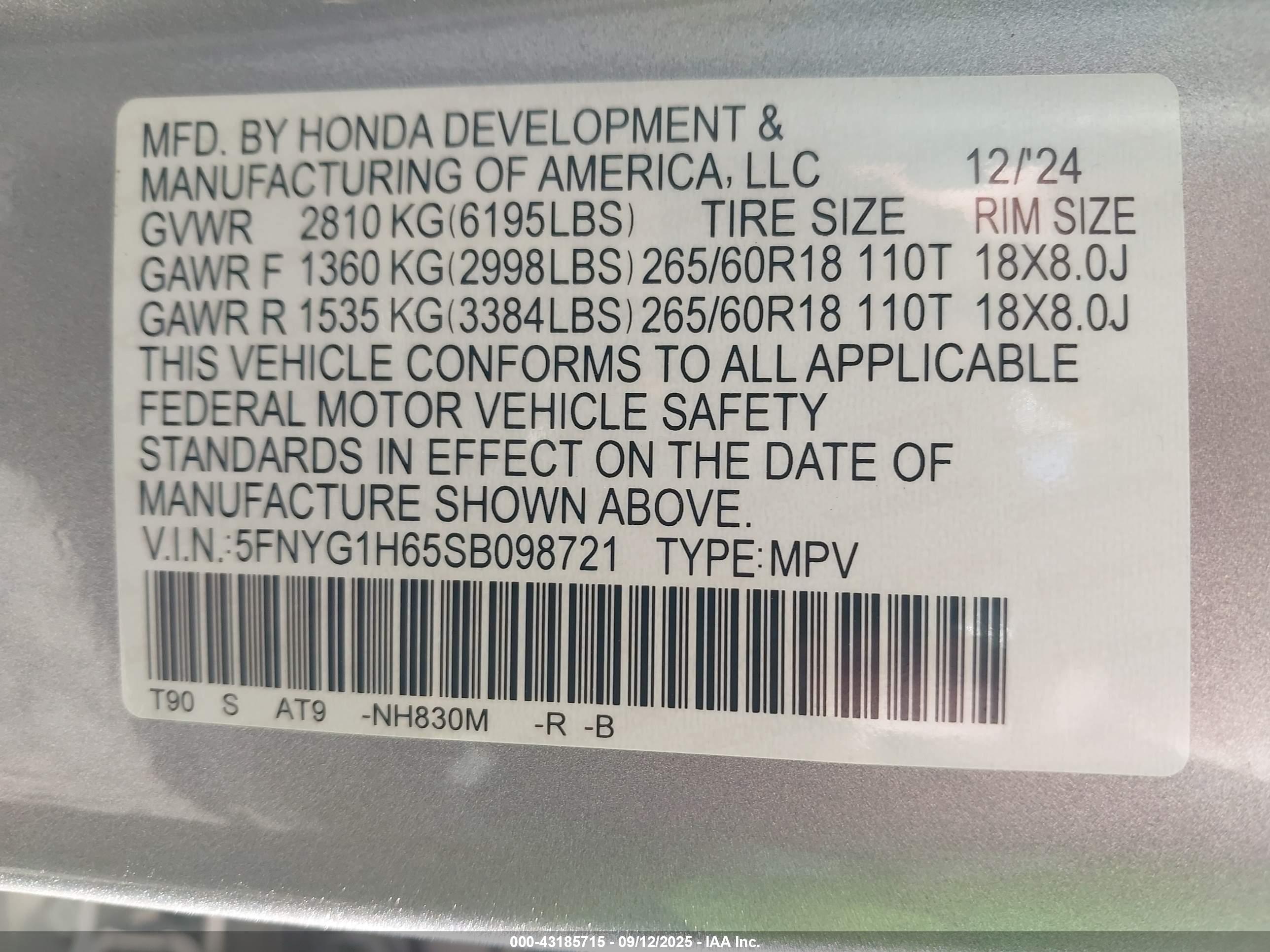 HONDA PILOT image 9