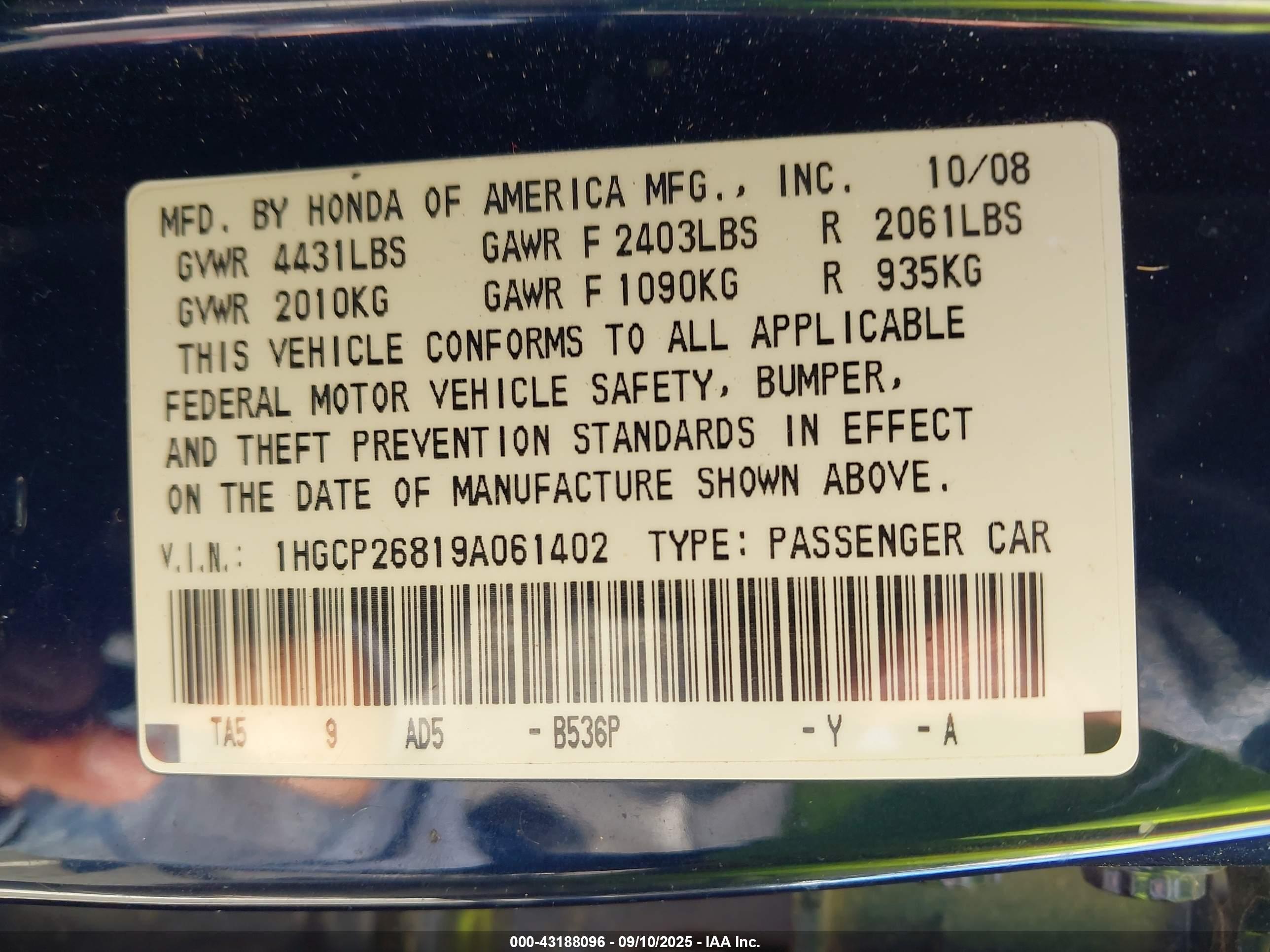 HONDA ACCORD image 9