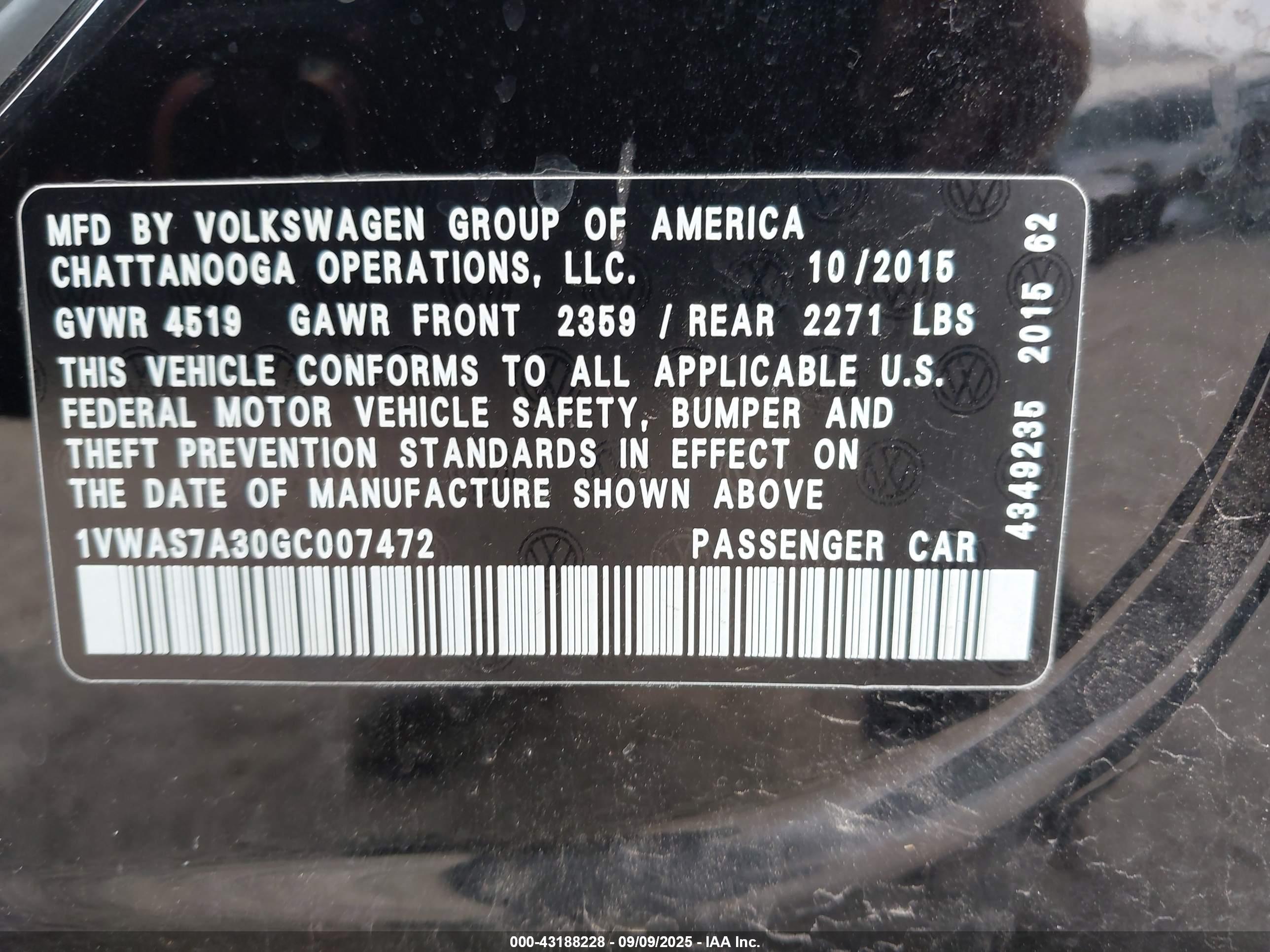 VOLKSWAGEN PASSAT image 9