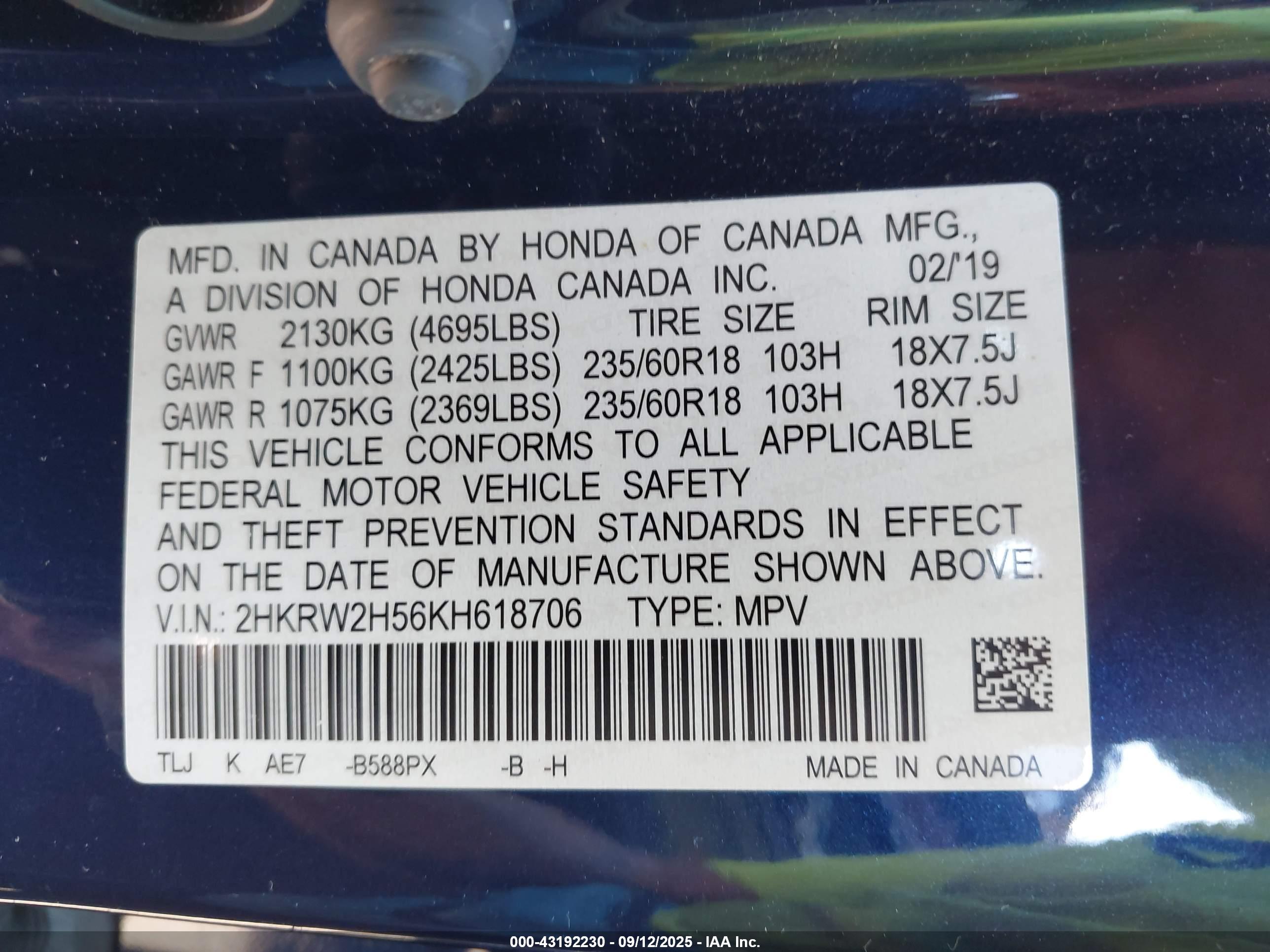 HONDA CR-V image 9