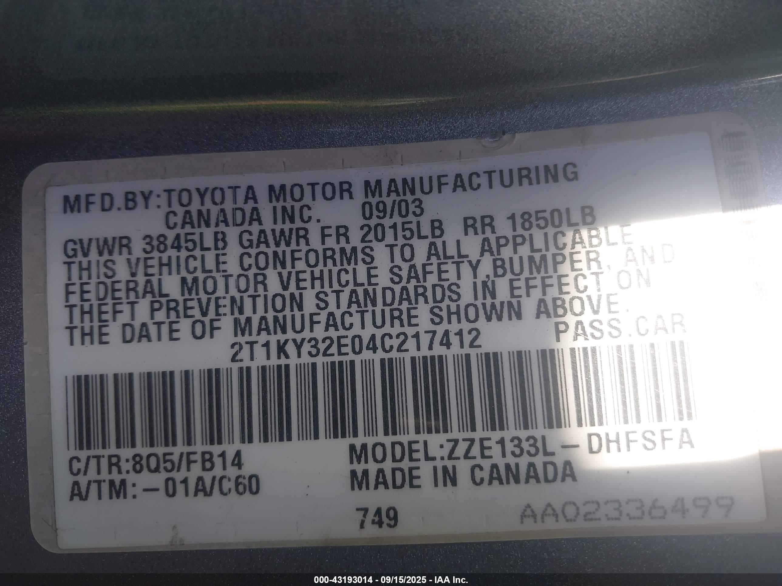 TOYOTA MATRIX image 9