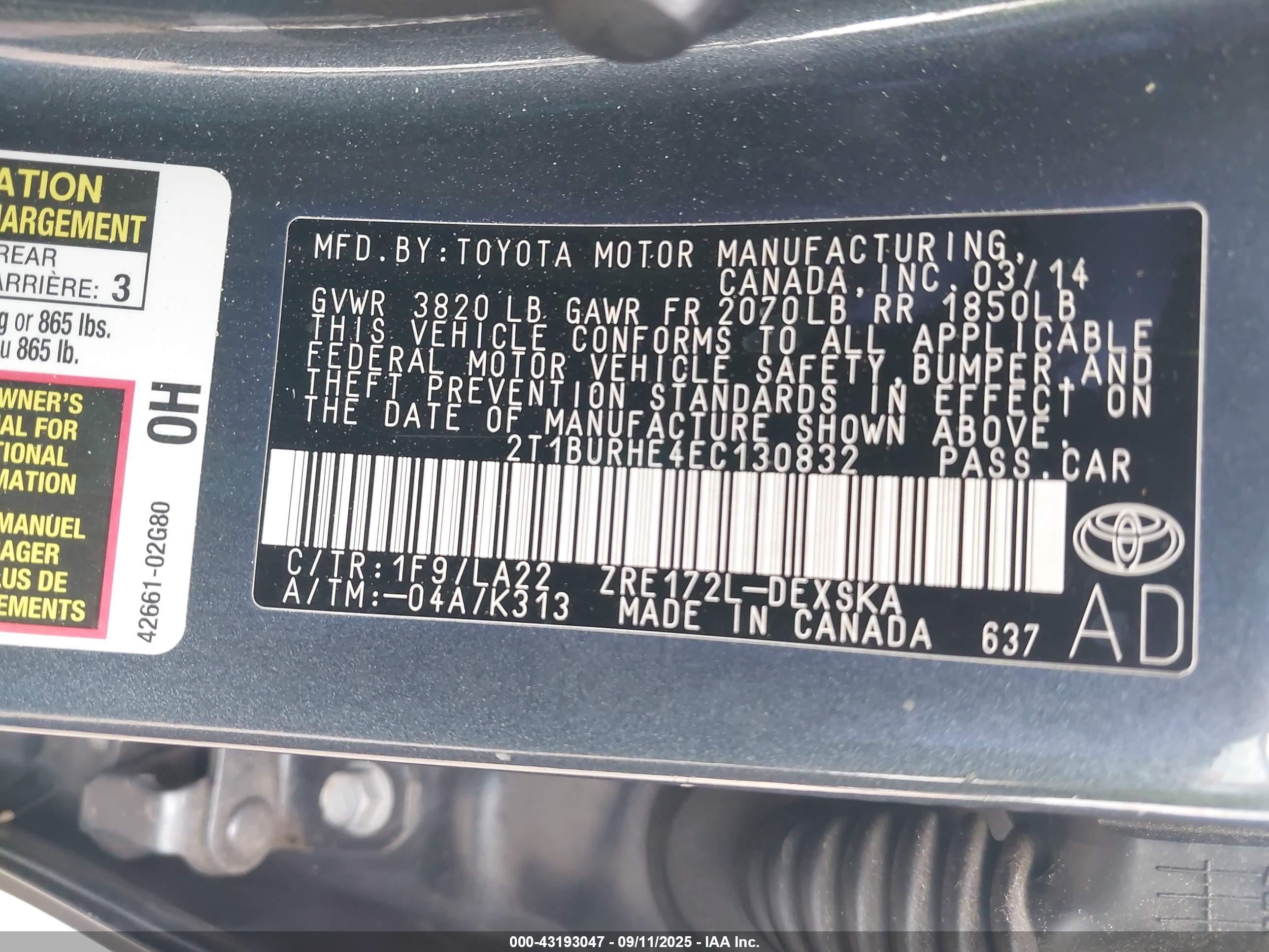 TOYOTA COROLLA image 9