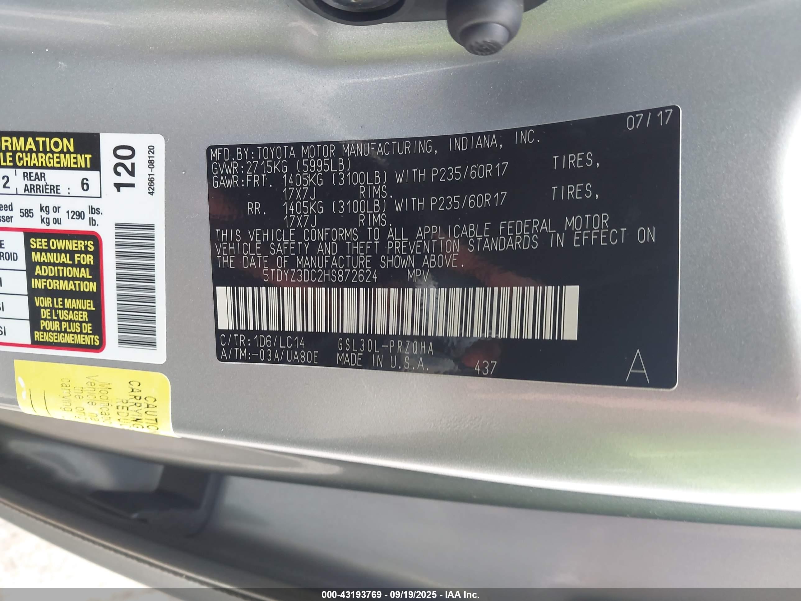 TOYOTA SIENNA image 9