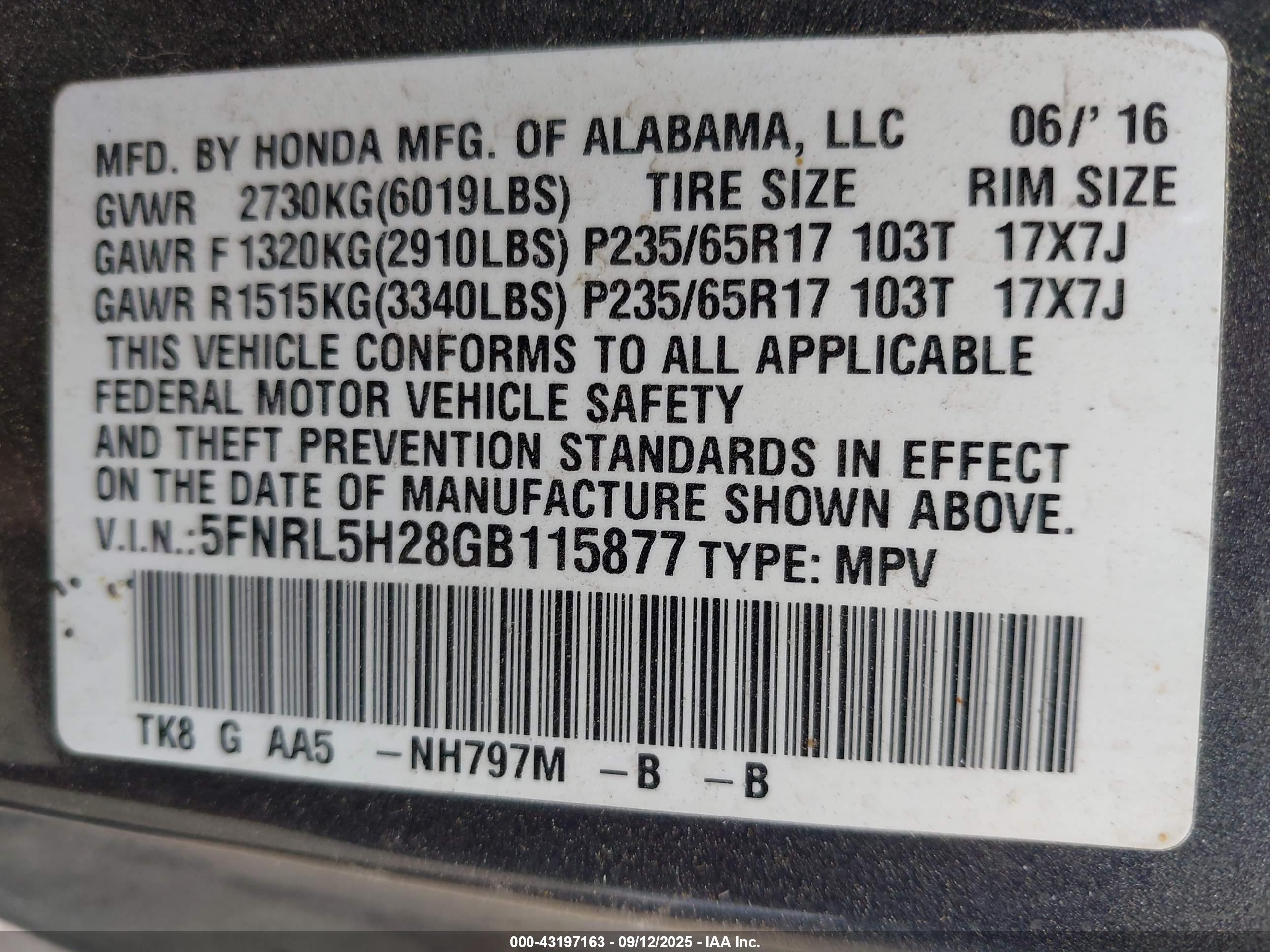 HONDA ODYSSEY image 9
