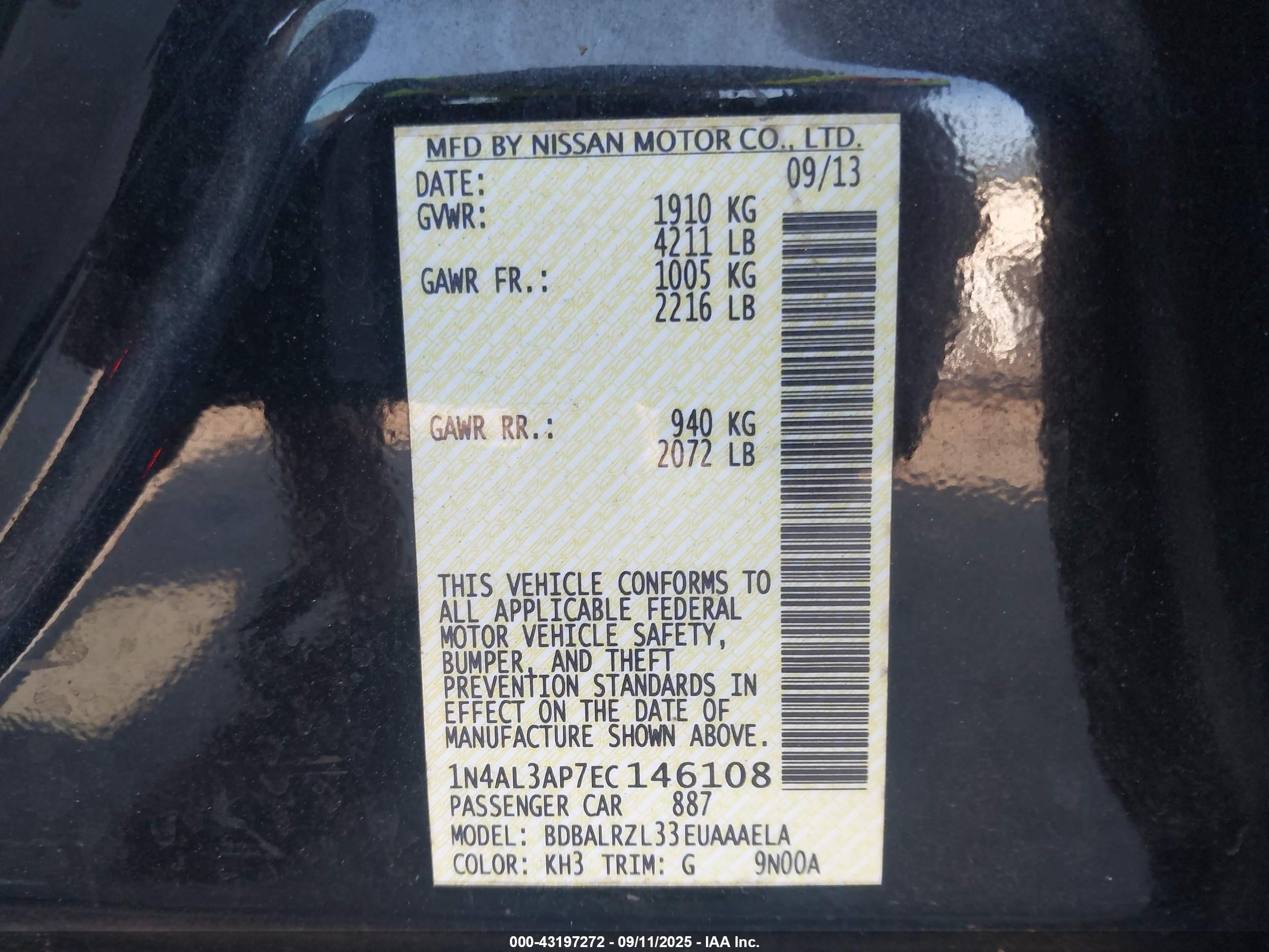 NISSAN ALTIMA image 9