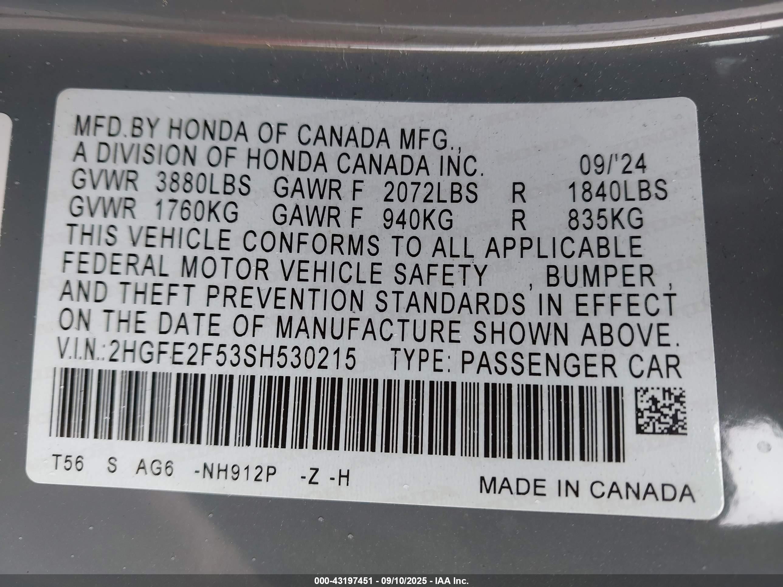 HONDA CIVIC image 9