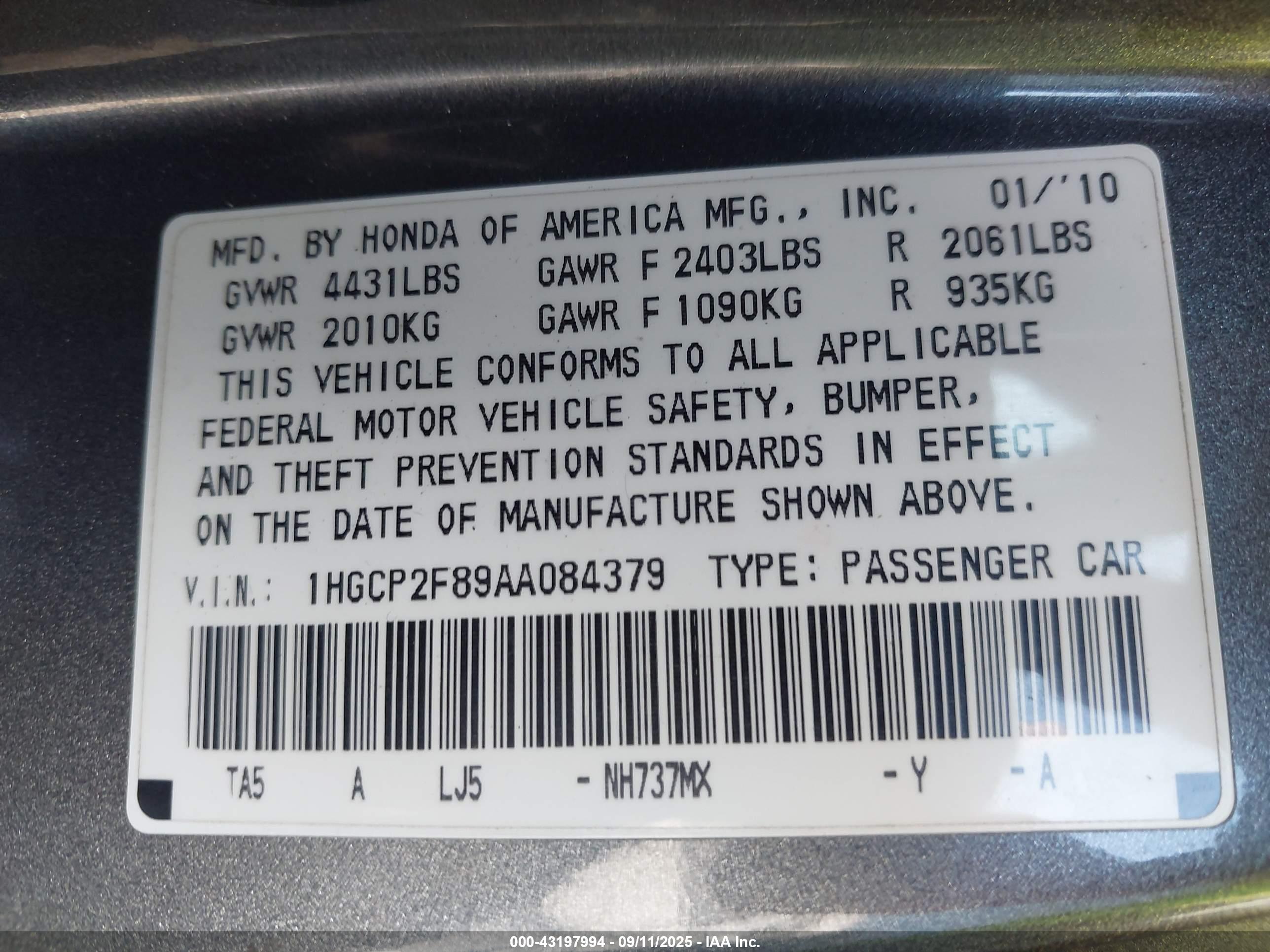 HONDA ACCORD image 9