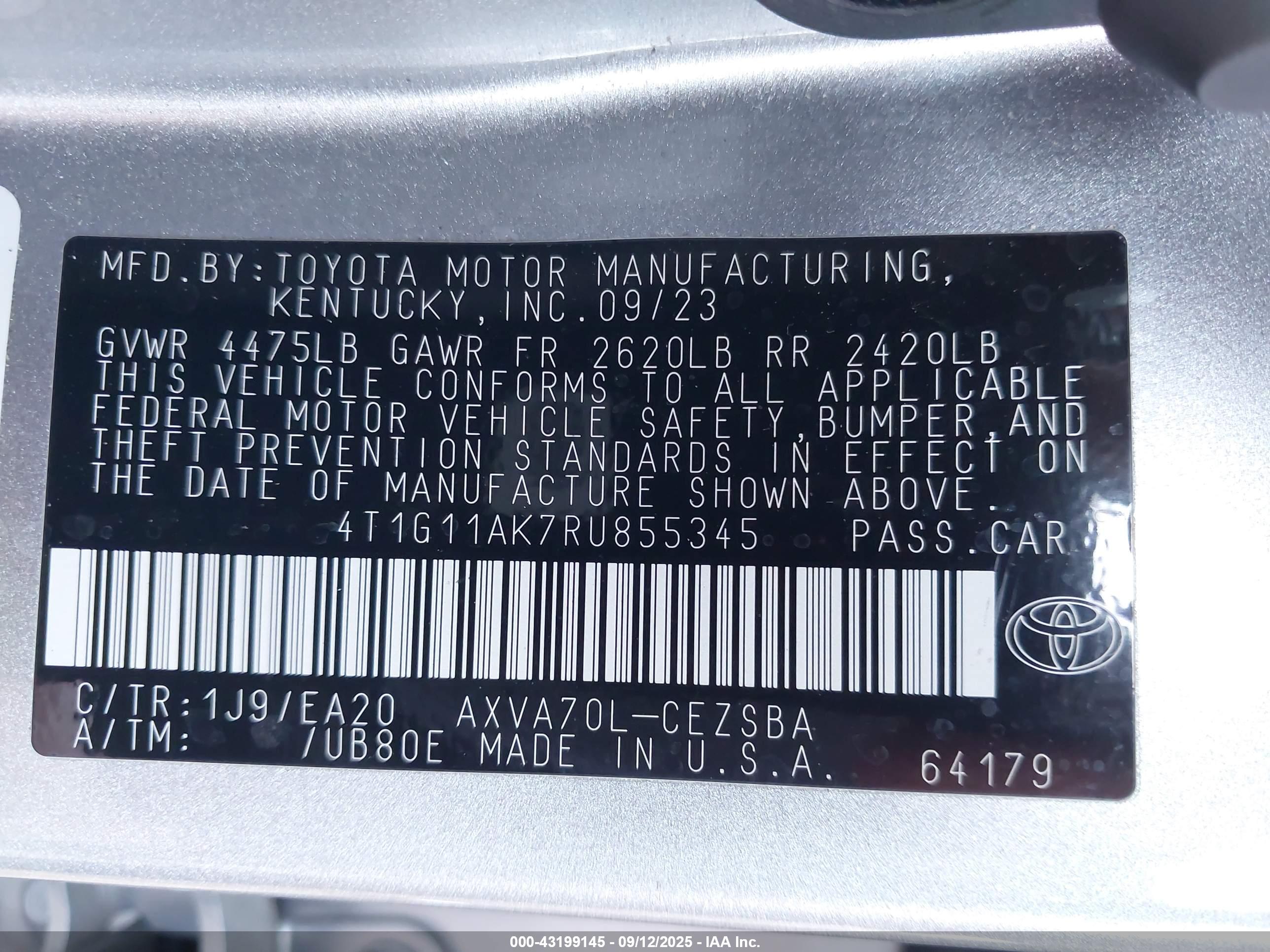 TOYOTA CAMRY image 9