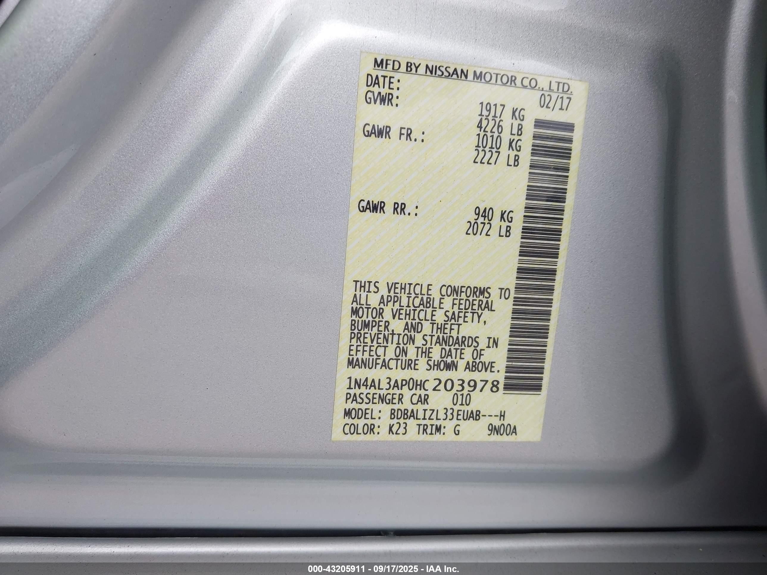 NISSAN ALTIMA image 9