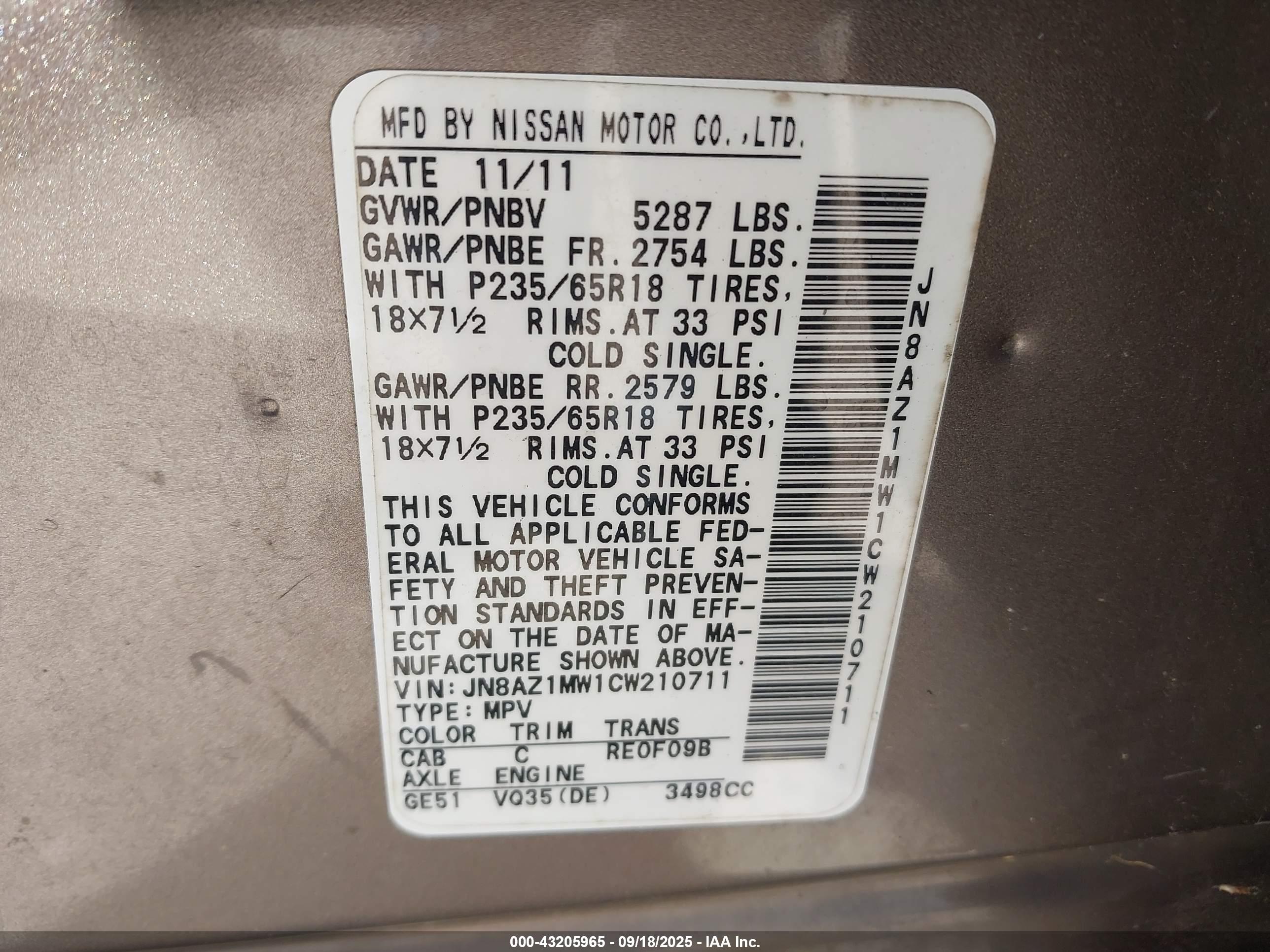 NISSAN MURANO image 9