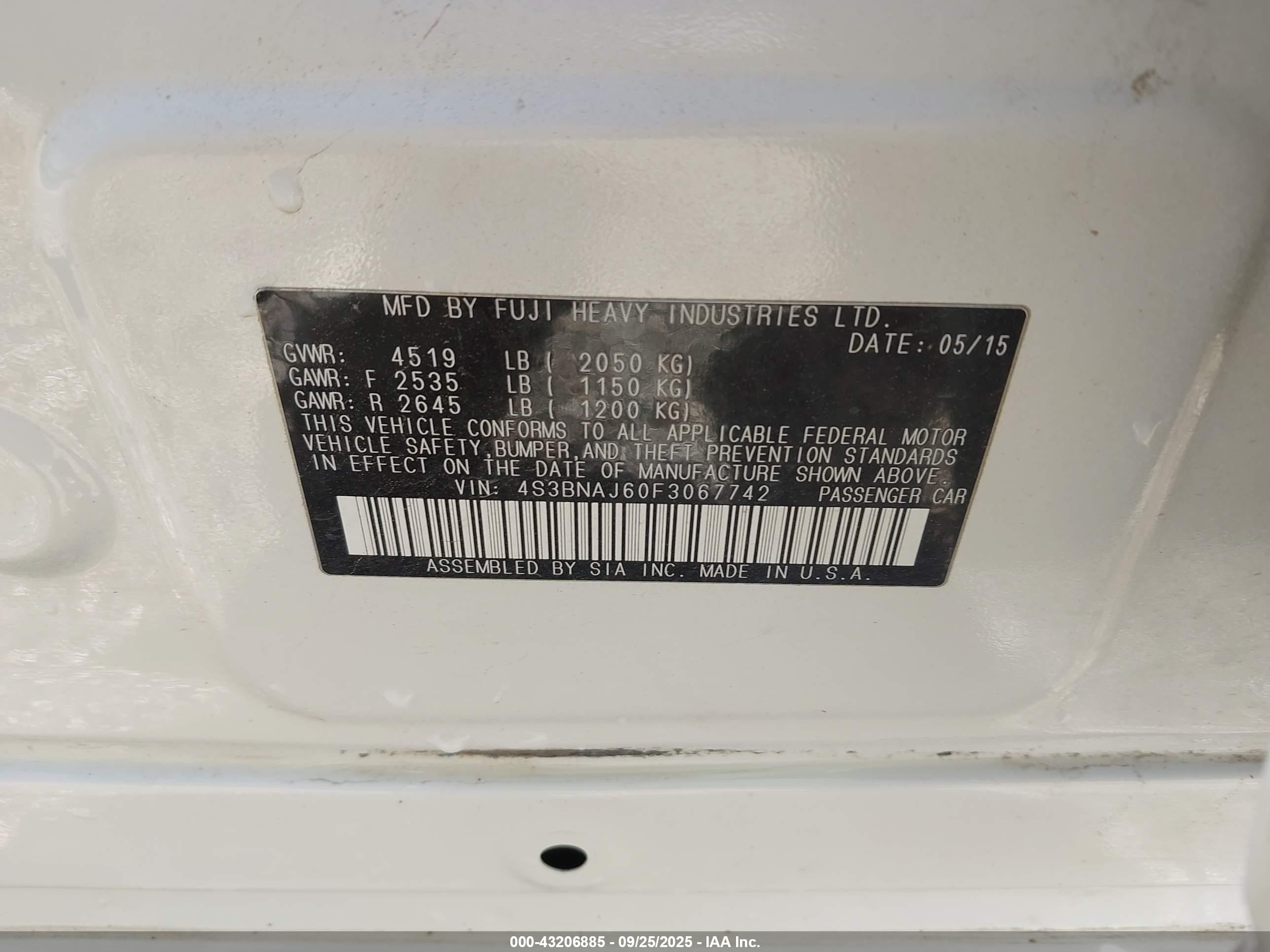 SUBARU LEGACY image 9