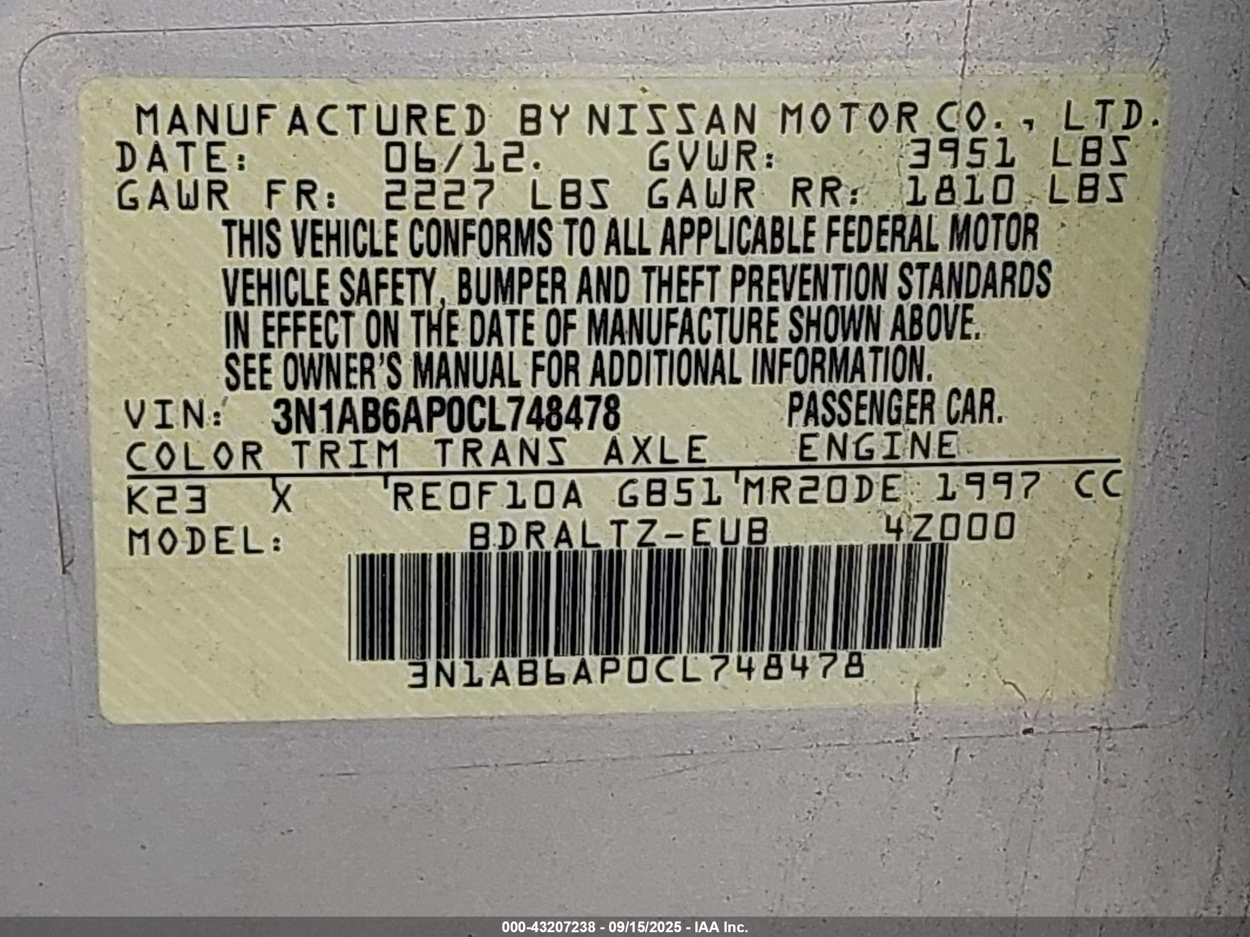 NISSAN SENTRA image 9