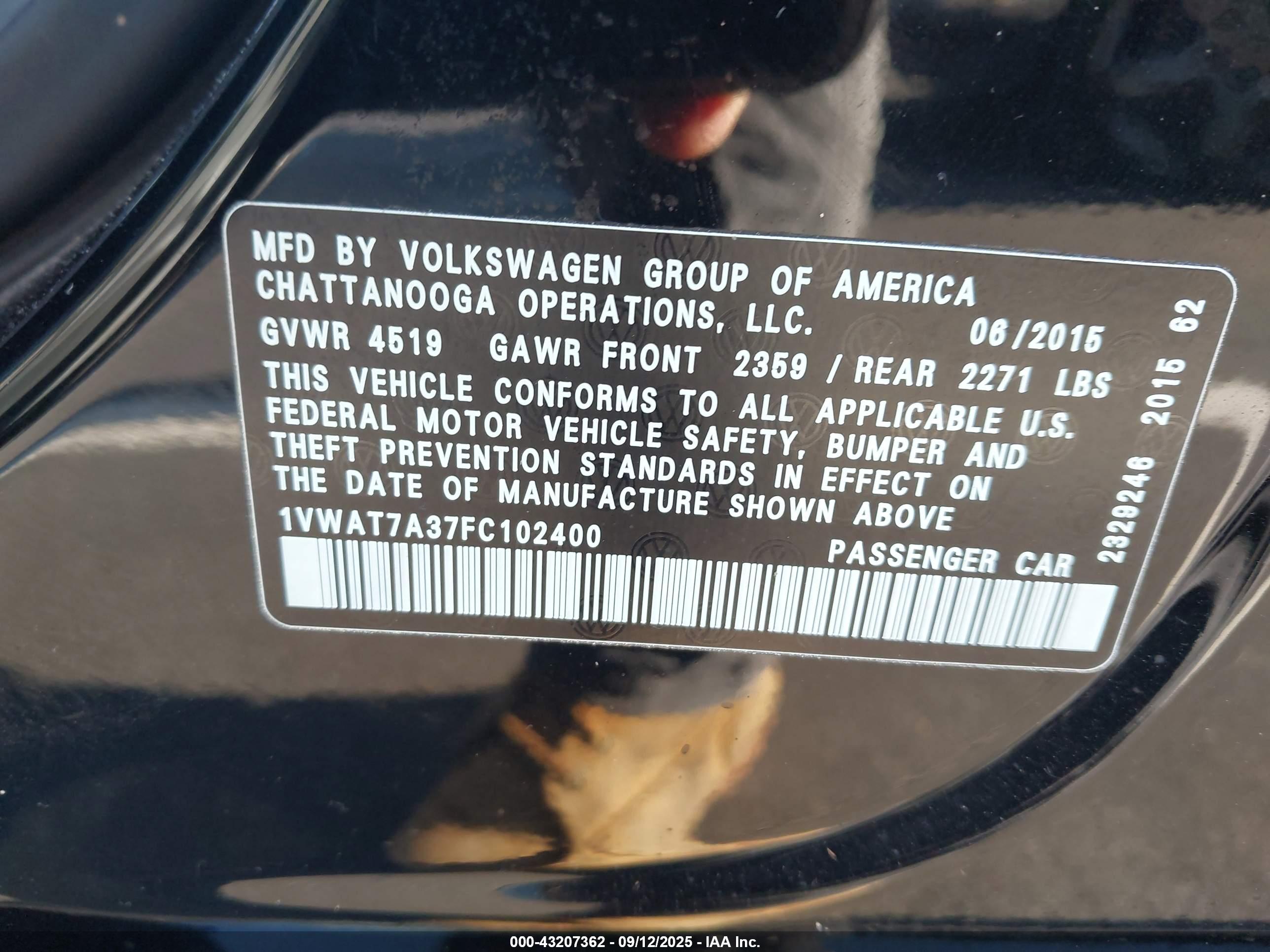 VOLKSWAGEN PASSAT image 9