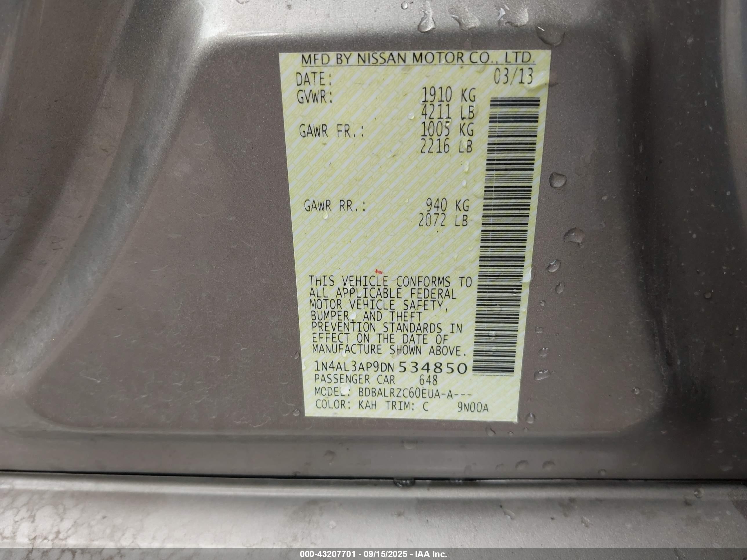 NISSAN ALTIMA image 9