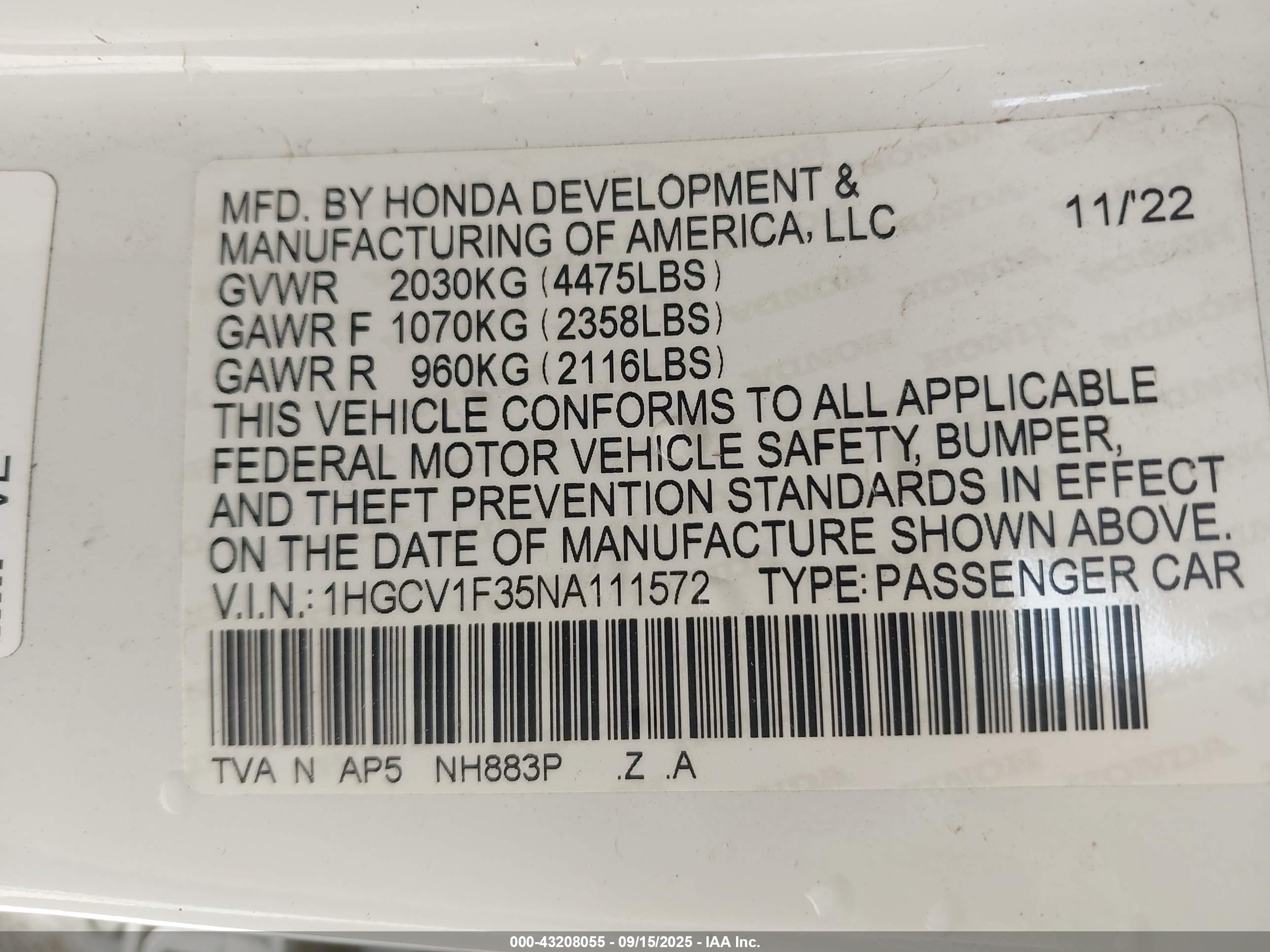 HONDA ACCORD image 9