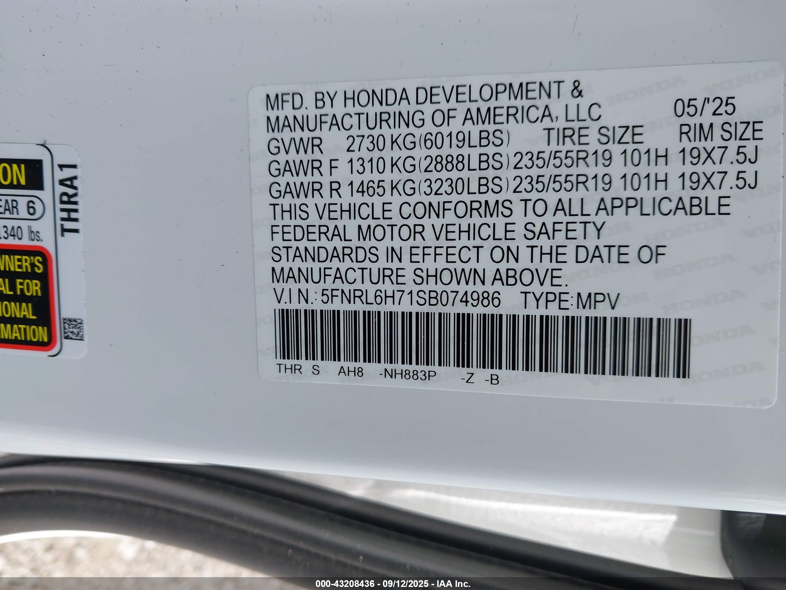 HONDA ODYSSEY image 9