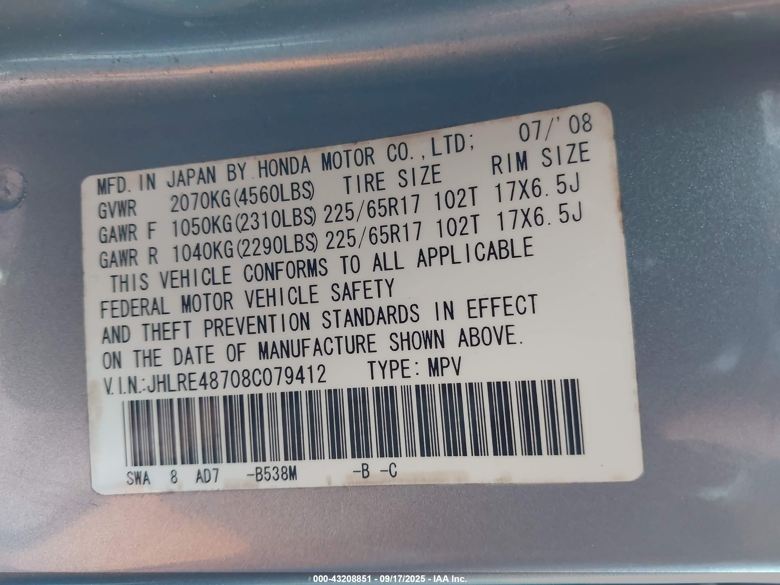 HONDA CR-V image 9