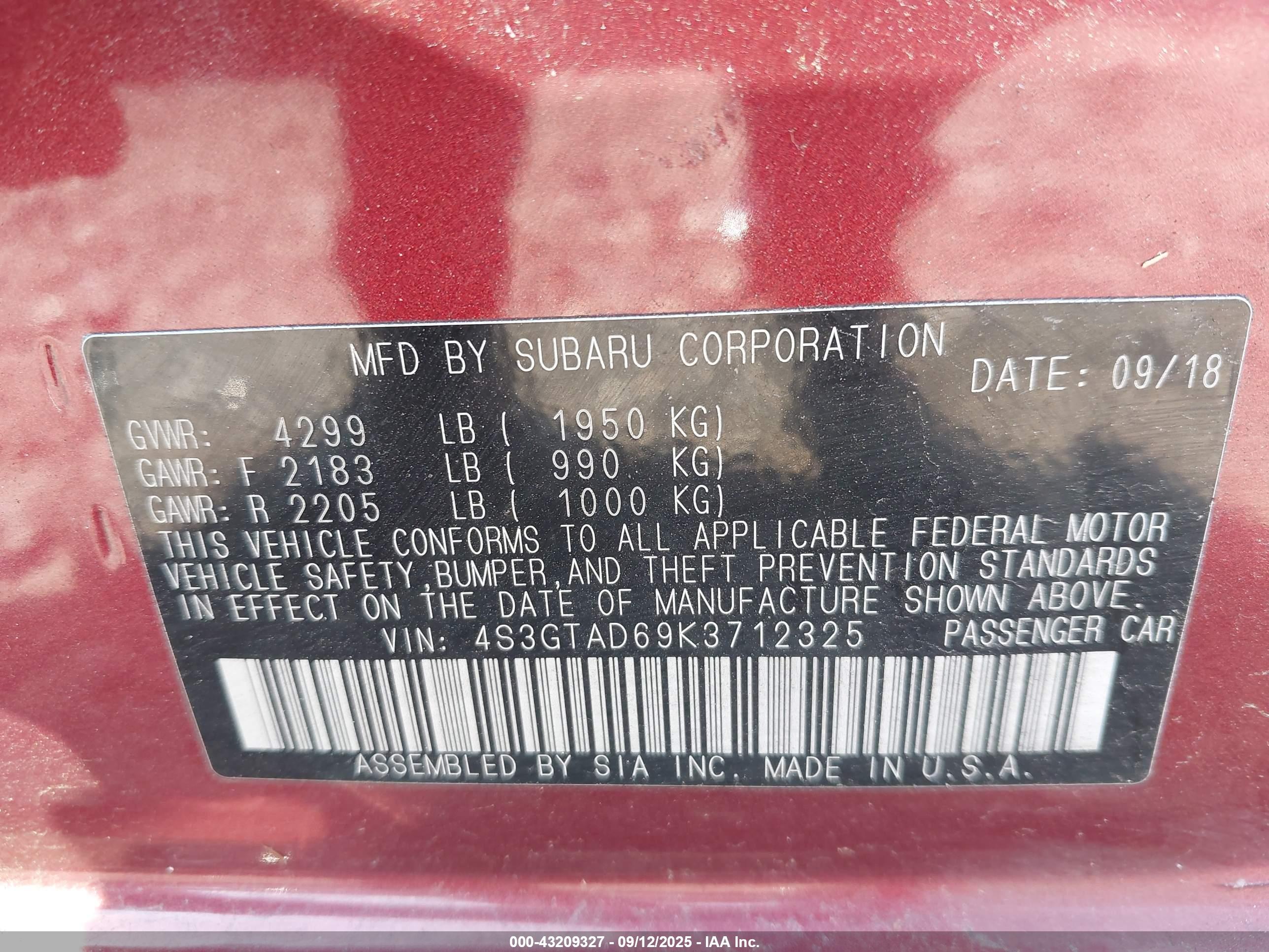 SUBARU IMPREZA image 9