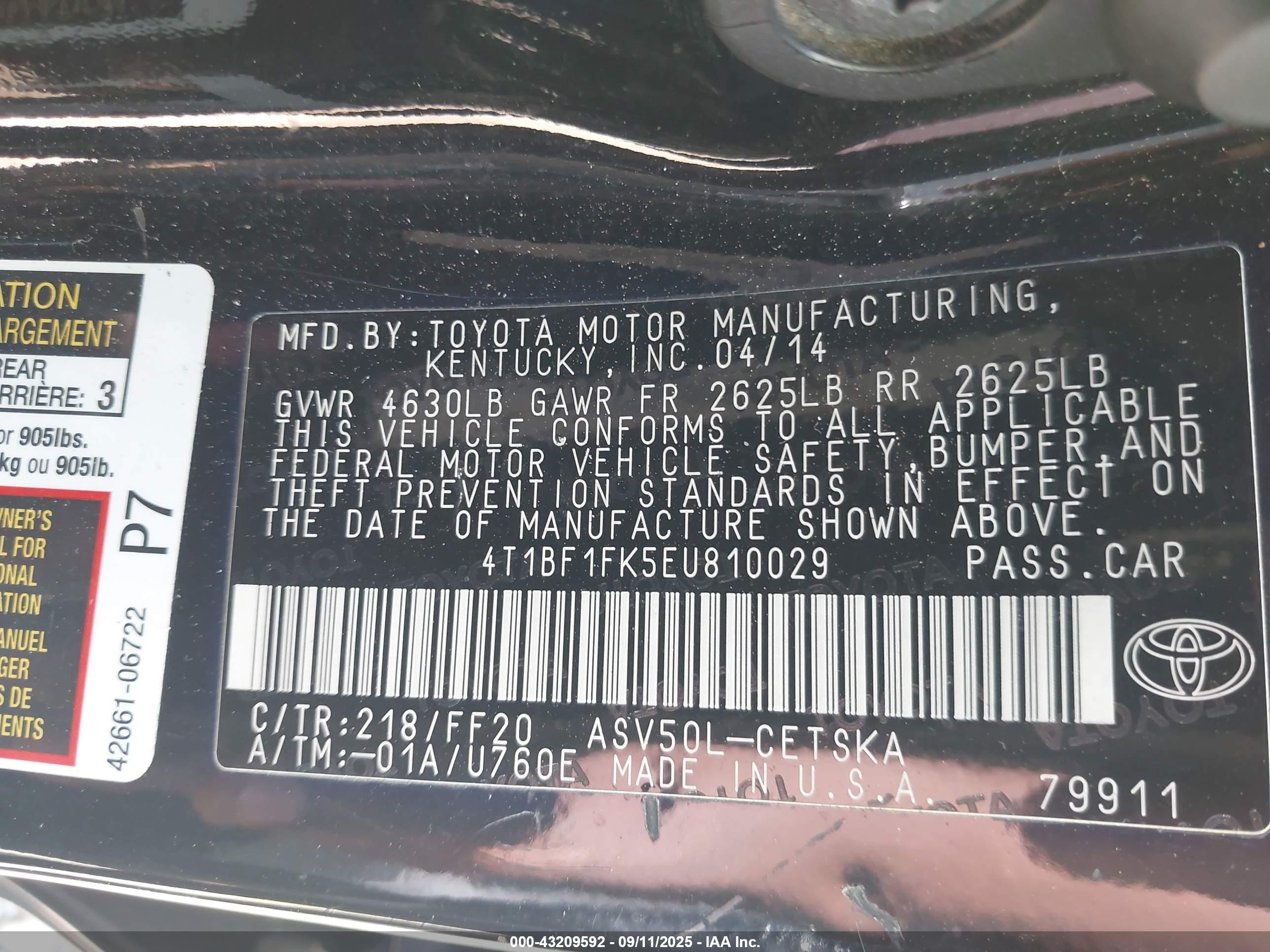 TOYOTA CAMRY image 9
